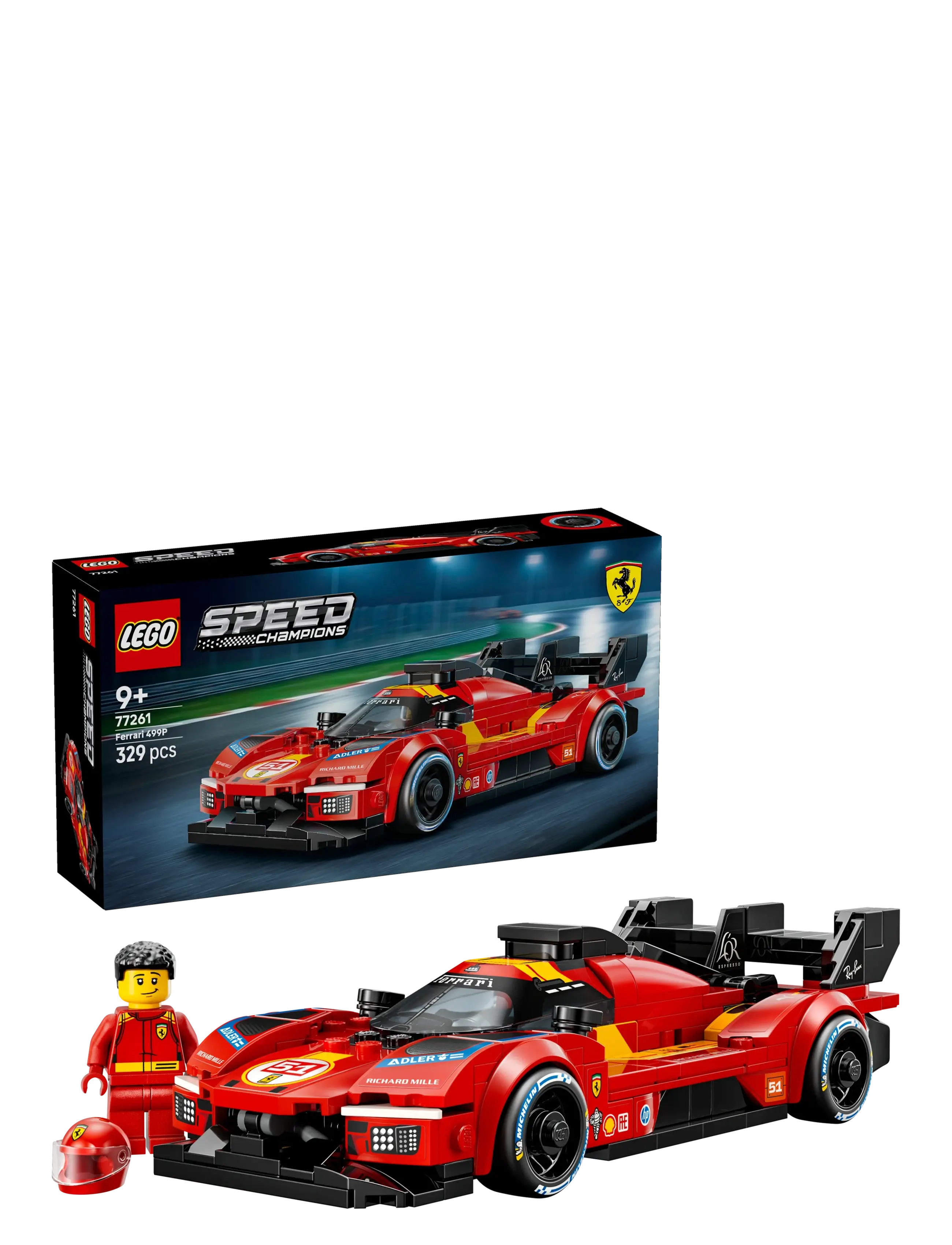 LEGO Ferrari 499P 77261, One Size, Lego Spielzeug, Rot - speed Champions, Homeware