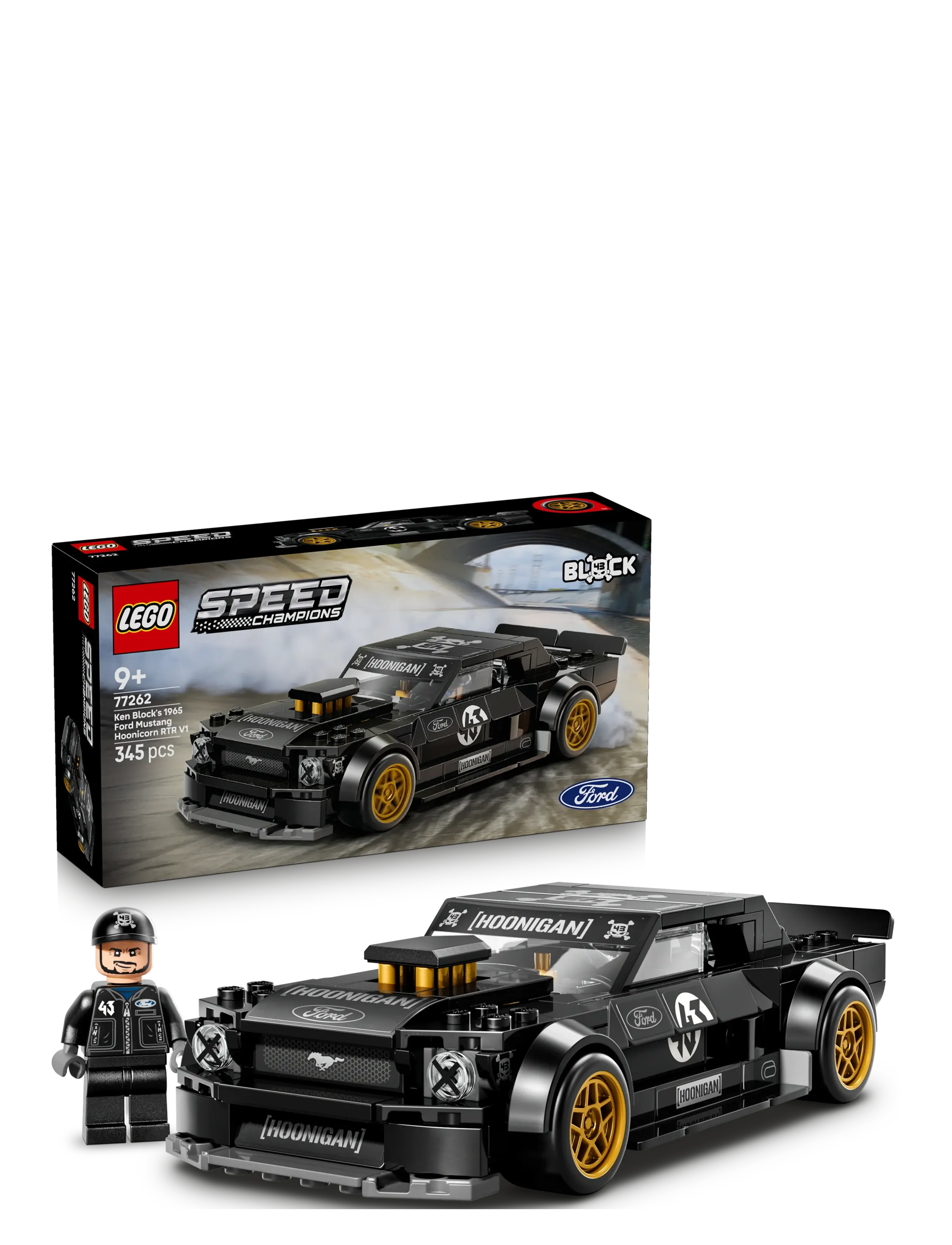 LEGO Ken Blocks '65 Ford Mustang Hoonicorn V1 77262, One Size, Lego Spielzeug, Schwarz - speed Champions, Homeware