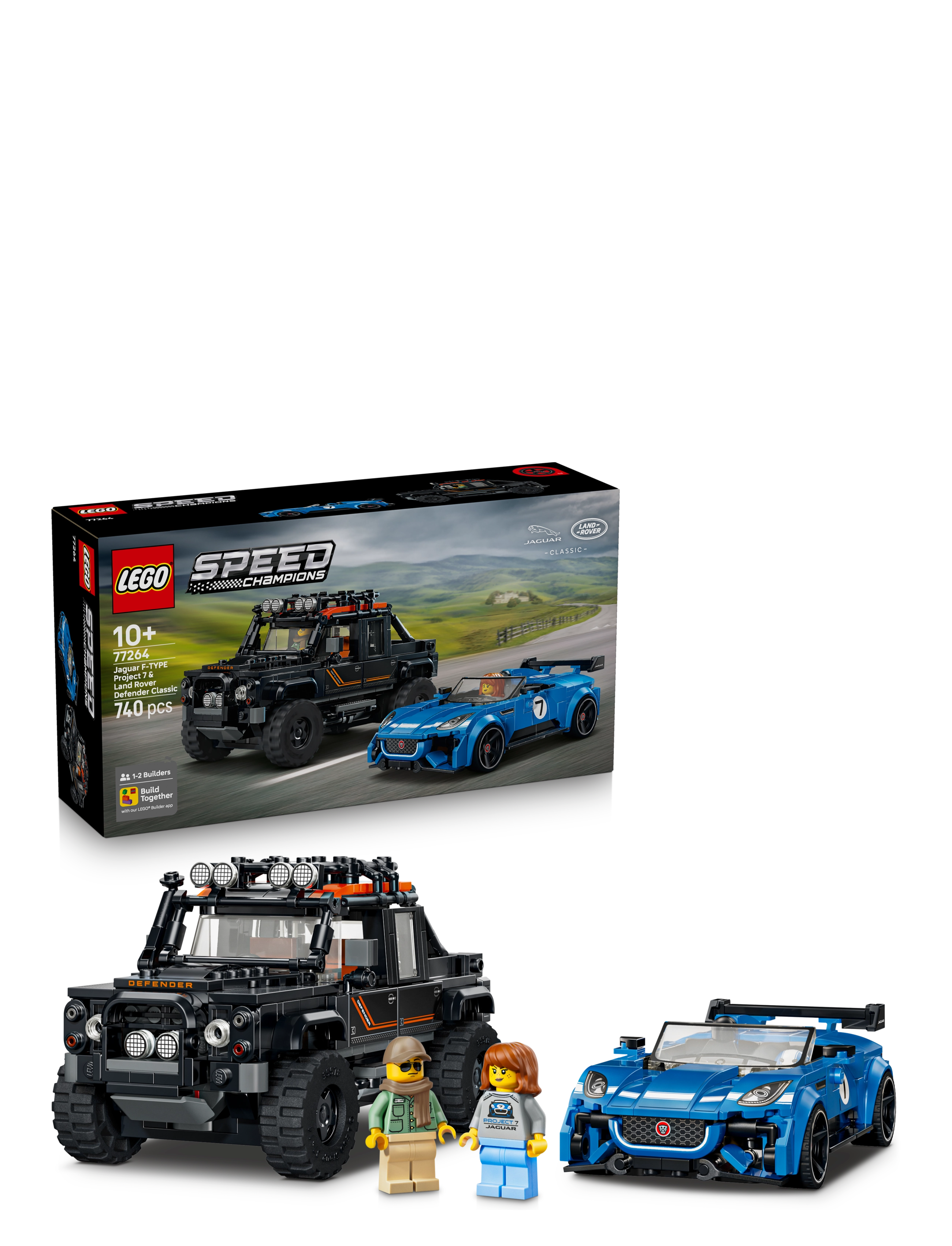 LEGO Jaguar Project 7 Og Land Rover Defender 77264, One Size, Lego Spielzeug, Mehrfarbig/gemustert - speed Champions, Homeware