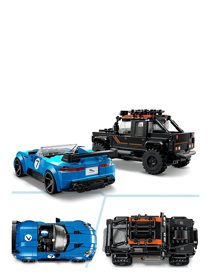 LEGO - Speed Champions Jaguar Project 7 & Land Rover Defender 77264 - lego speed champions - multi - 4