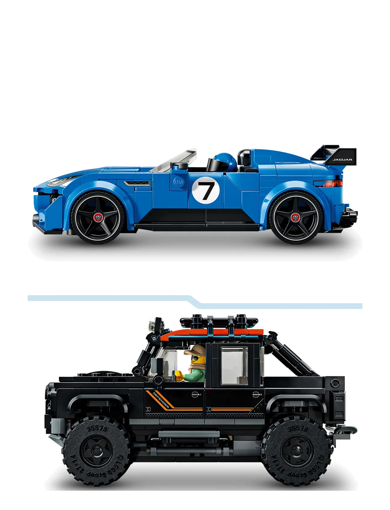LEGO - Jaguar Project 7 og Land Rover Defender 77264 - lego speed champions - multi - 5