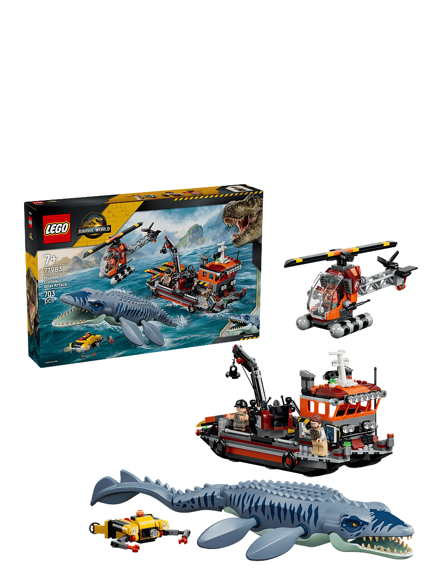 LEGO - Jurassic World Mosasaurus Dinosaur Boat Attack Toy 77983 - multi - 0