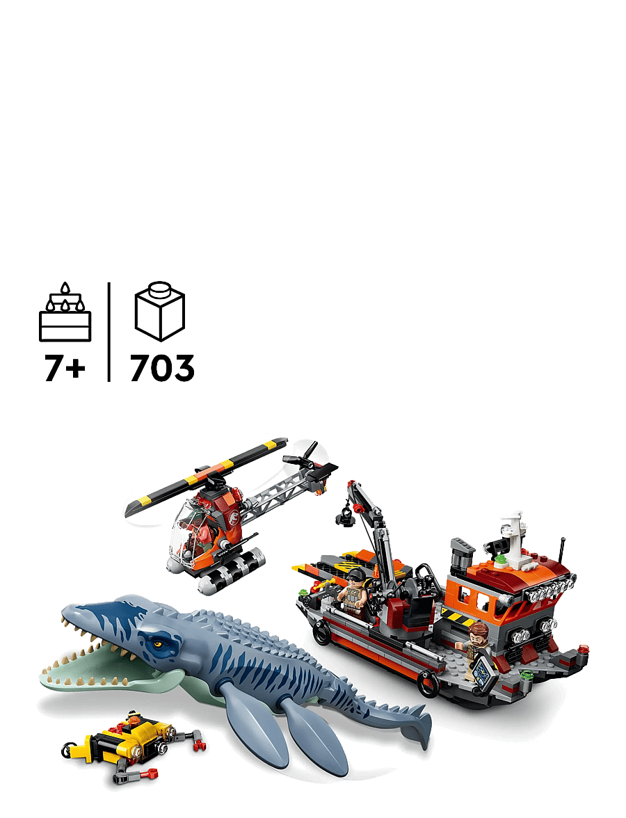 LEGO - Jurassic World Mosasaurus Dinosaur Boat Attack Toy 77983 - multi - 1