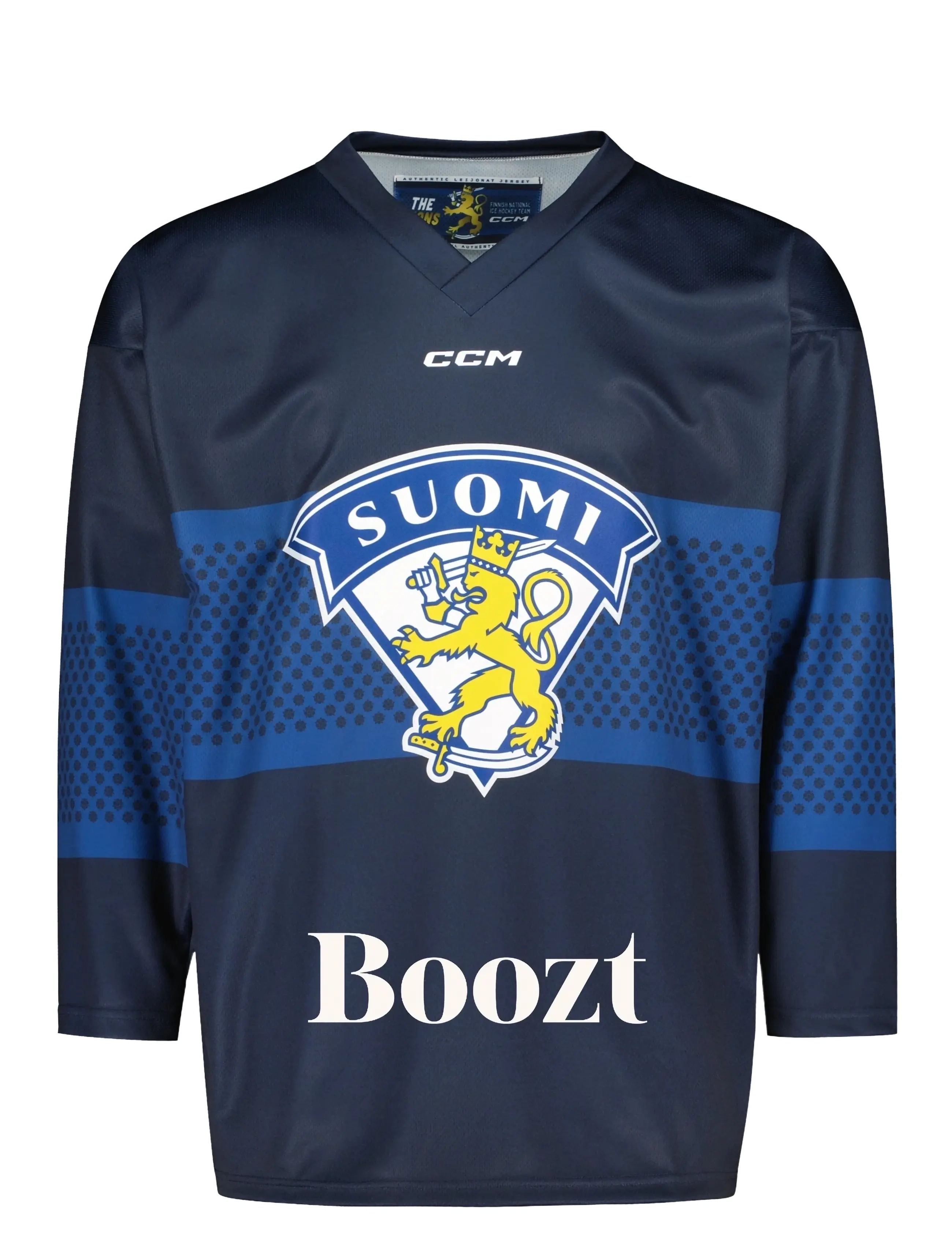 Finland Ice Hockey Leijonat Ccm Fanipaita, Koti, S, Navy, Sports Overdele & T-shirts > Sport Long Sleeve Overdele, Dame