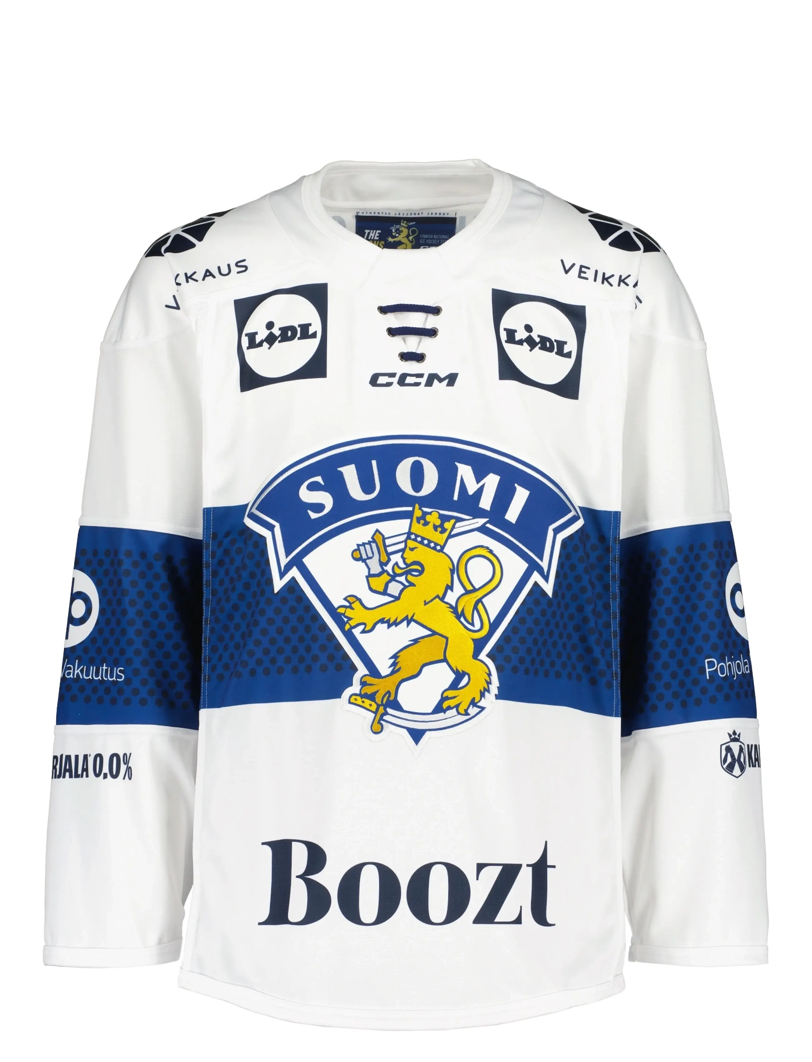 Finland Ice Hockey Leijonat Ccm Aito Pelipaita, Ishockey Trøje, Hvid, Str: S