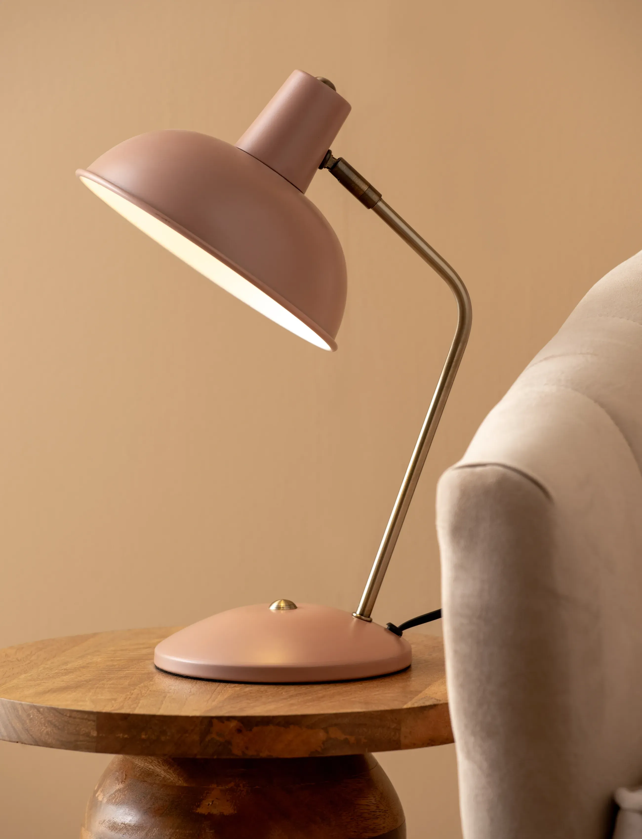 Leitmotiv Table Lamp Hood, Ø 26 cm, Pink, Belysning > Bordlamper, Børn