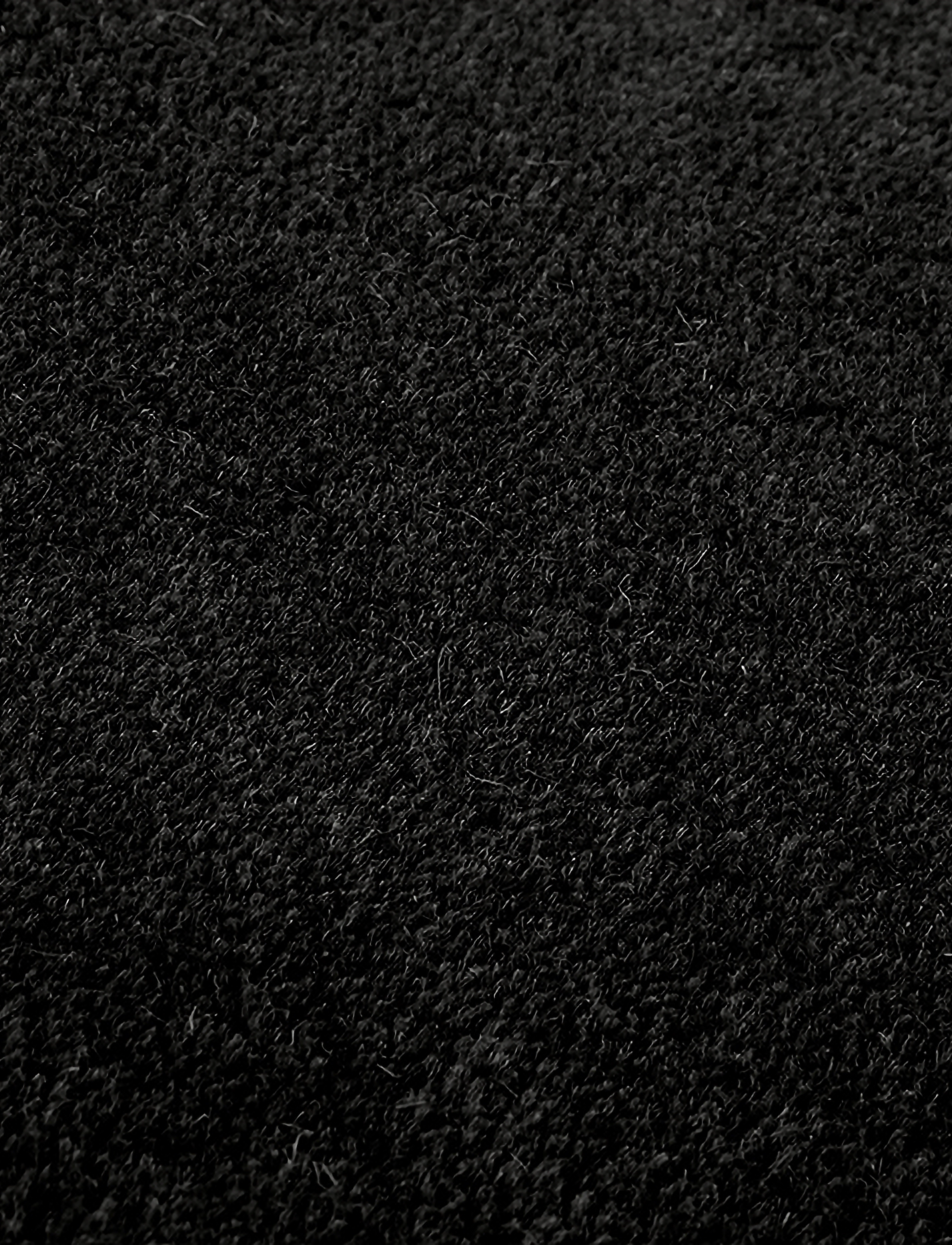 Leitmotiv - Carpet Organic Diamond medium wool black - black - 1