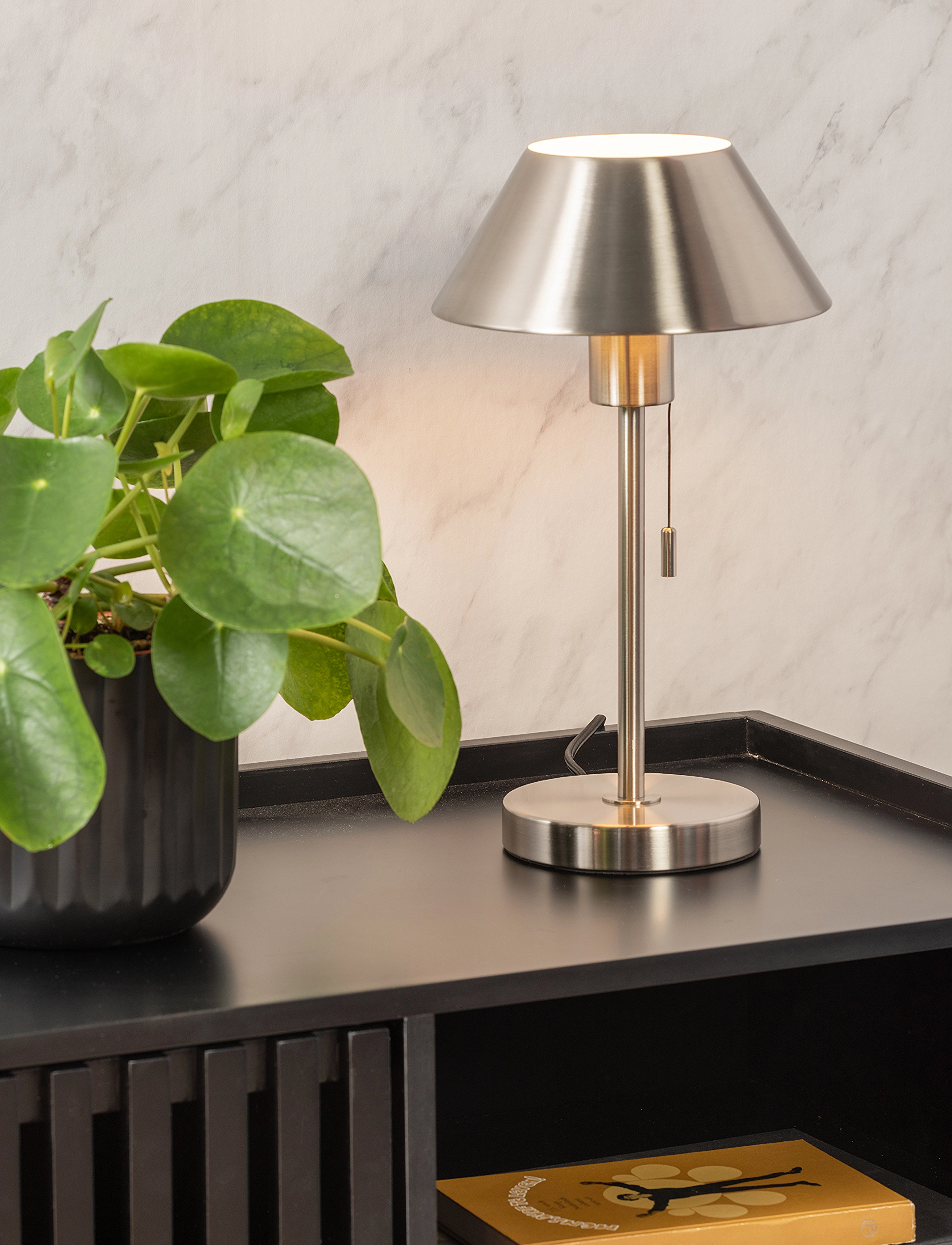 Leitmotiv - Table lamp Office Retro metal brushed nickel plated - brushed - 4