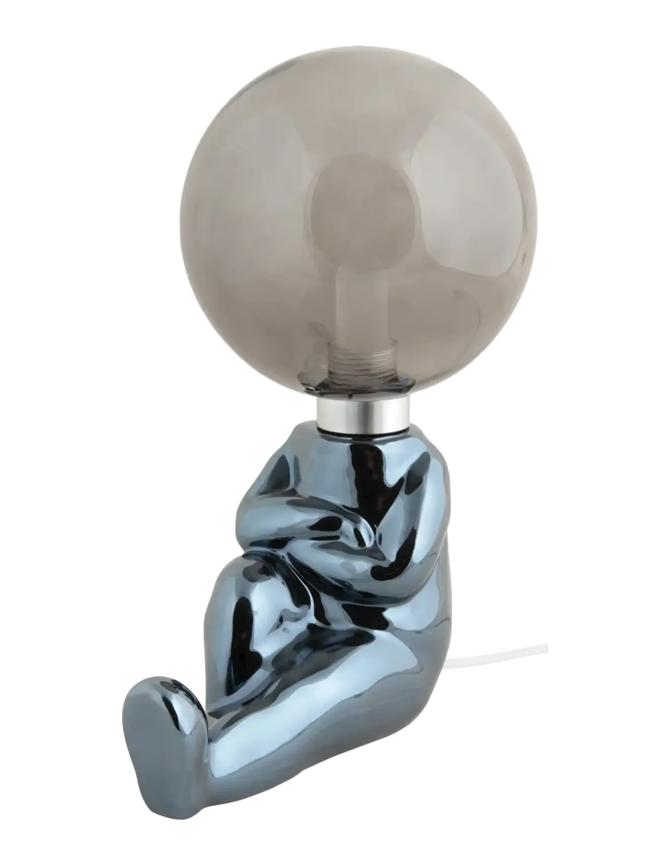 Leitmotiv Table Lamp Joey LED - Back to school - BLACK PLATED / silver