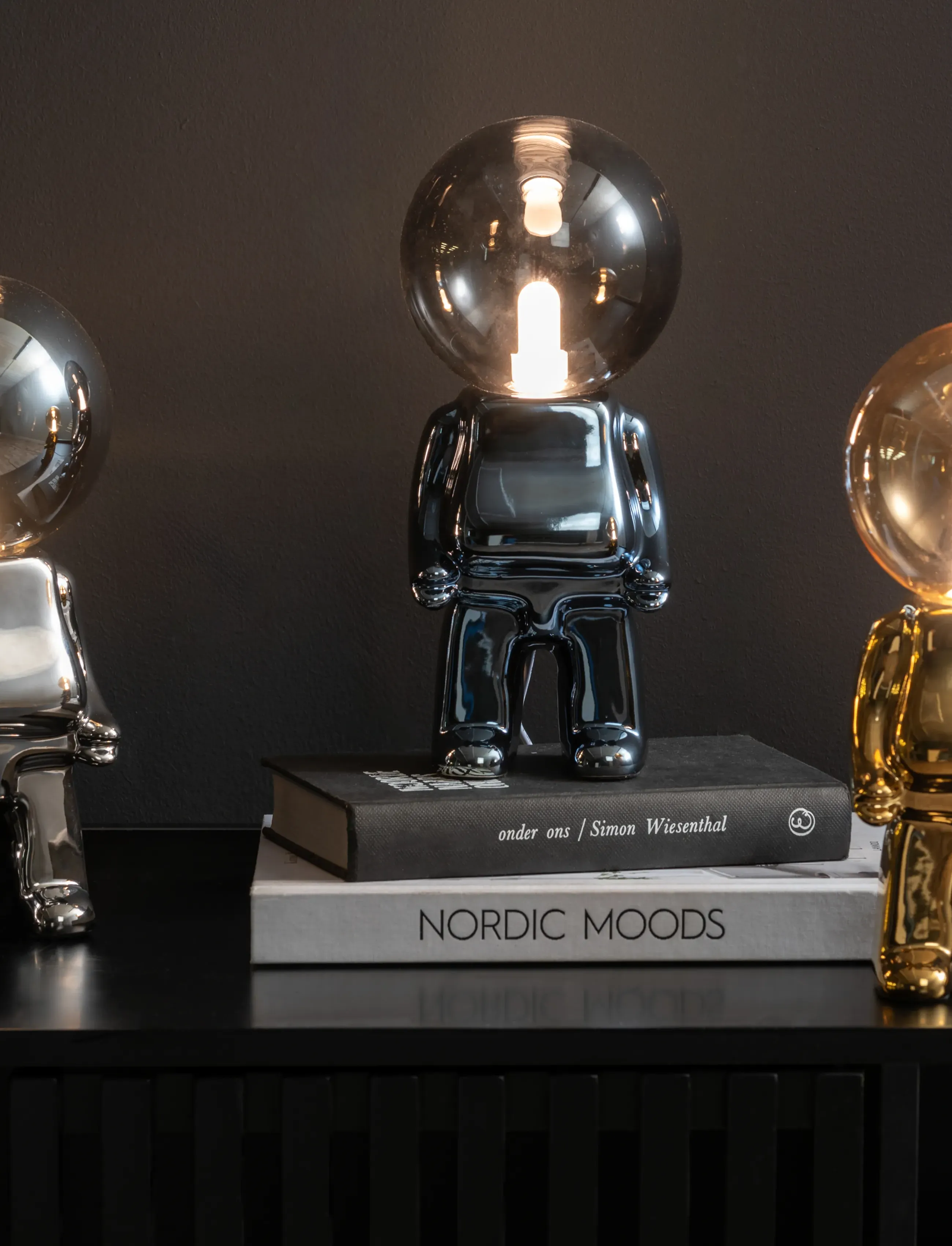 Leitmotiv Table Lamp Ross Led, H27 cm, Silver, Lamper > Bordlamper, Unisex