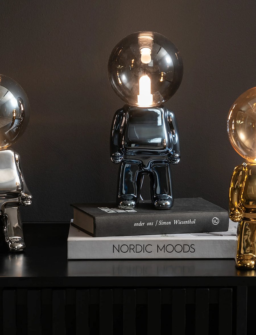 Leitmotiv - Table Lamp Ross LED - belysning - black plated - 0