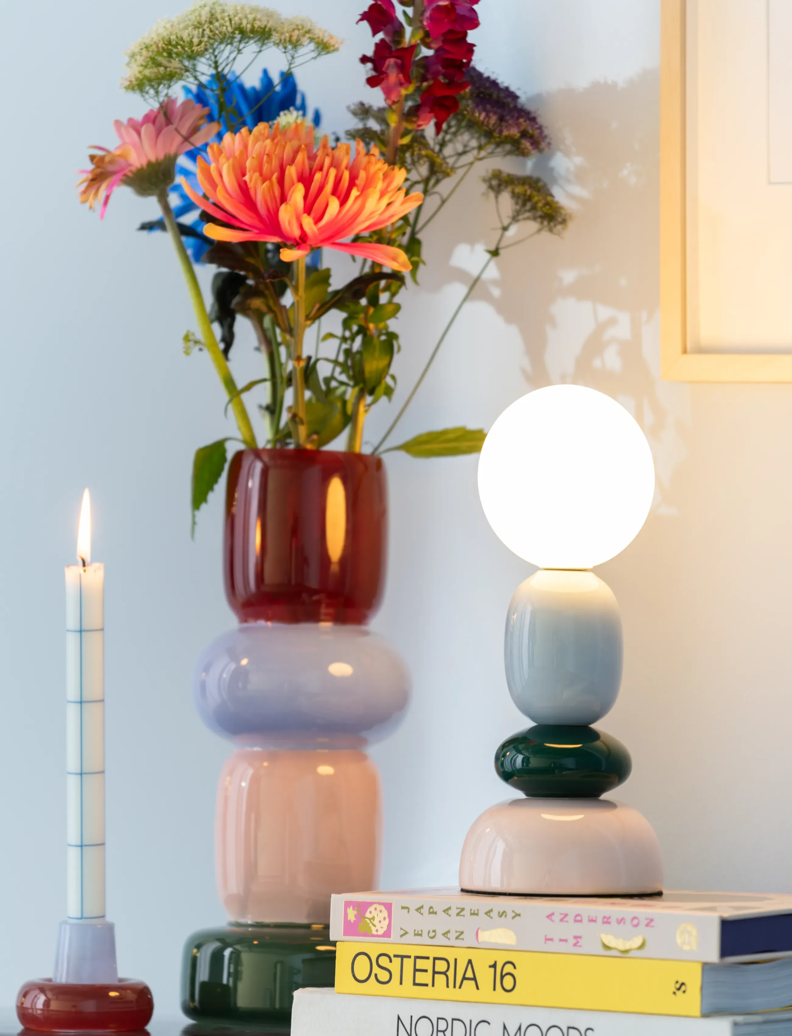 Leitmotiv - Table lamp Burano small multi colour - schreibtisch- & tischlampen - multicolor - 0