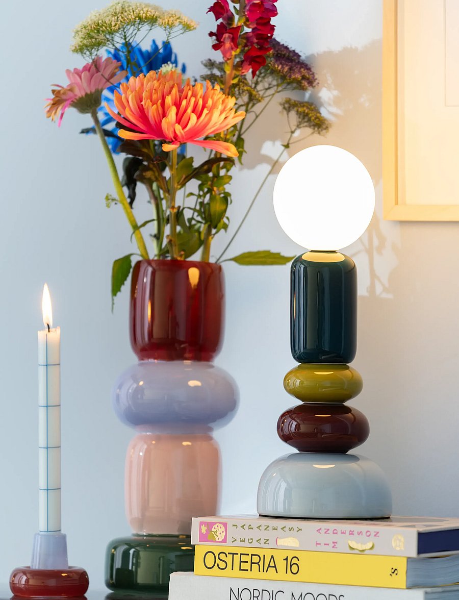 Leitmotiv - Table lamp Burano large multi colou - schreibtisch- & tischlampen - multicolor - 0