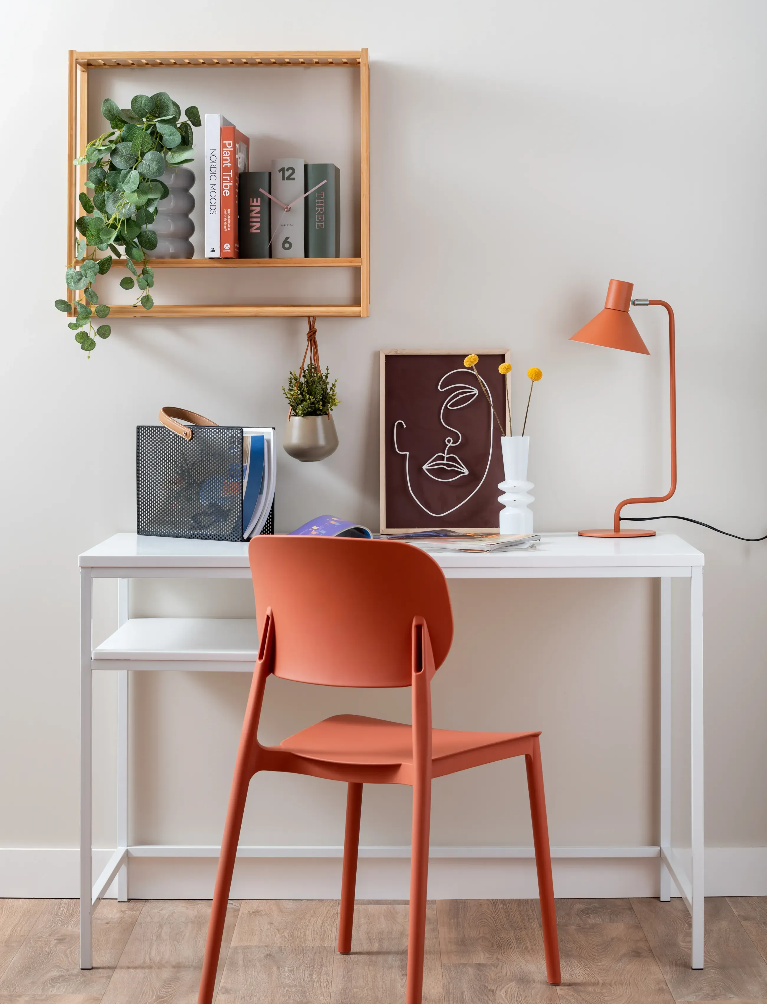 Leitmotiv Dining Chair Cheer, H81.5 cm, Orange, Stole Og Skamler > Stole, Unisex