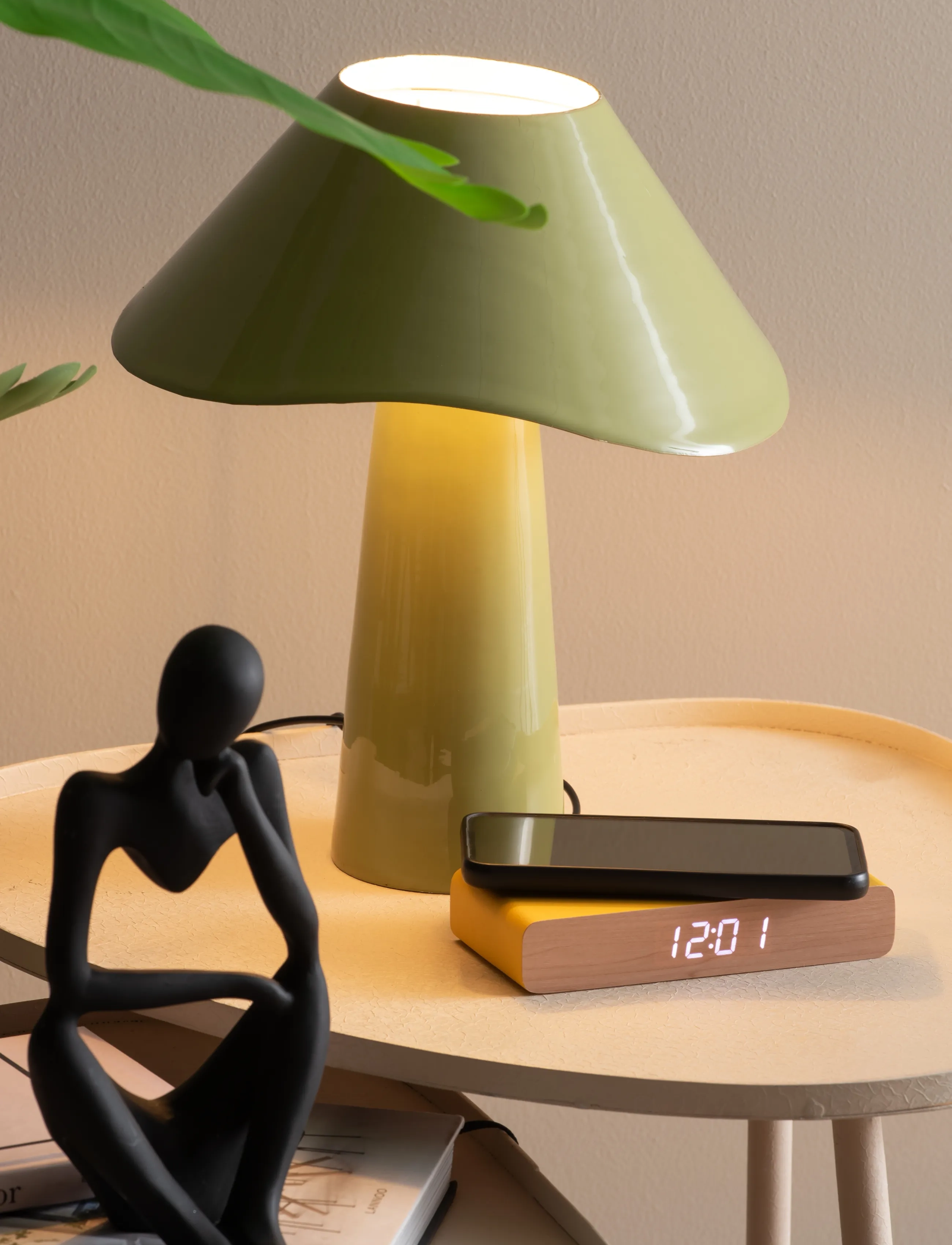 Leitmotiv Table Lamp Ameno, H33 cm, Lamps, Grün - Homeware