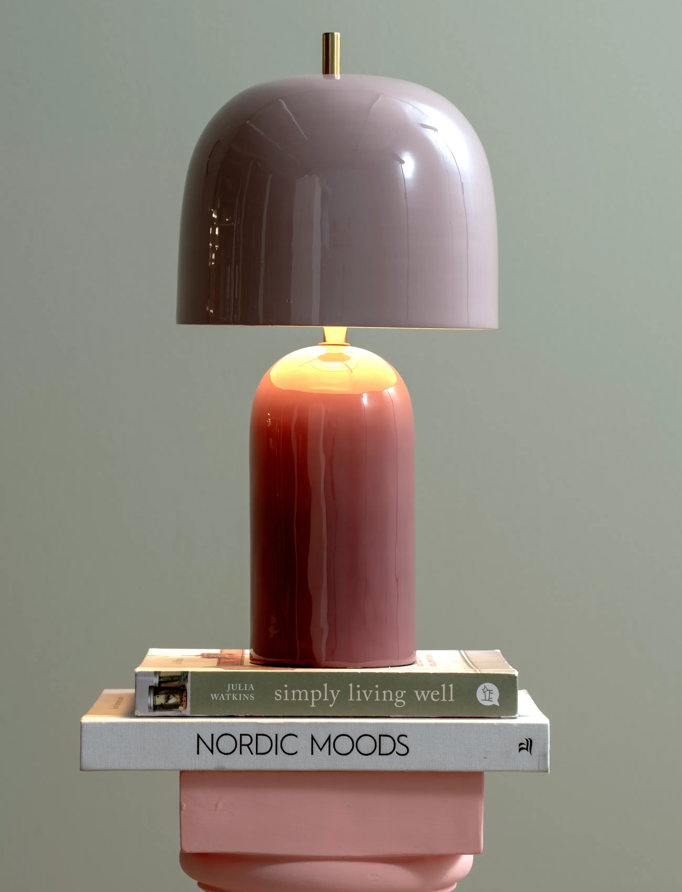 Leitmotiv Table Lamp Rico, H43 cm, Lamps, Burgunderrot - Homeware