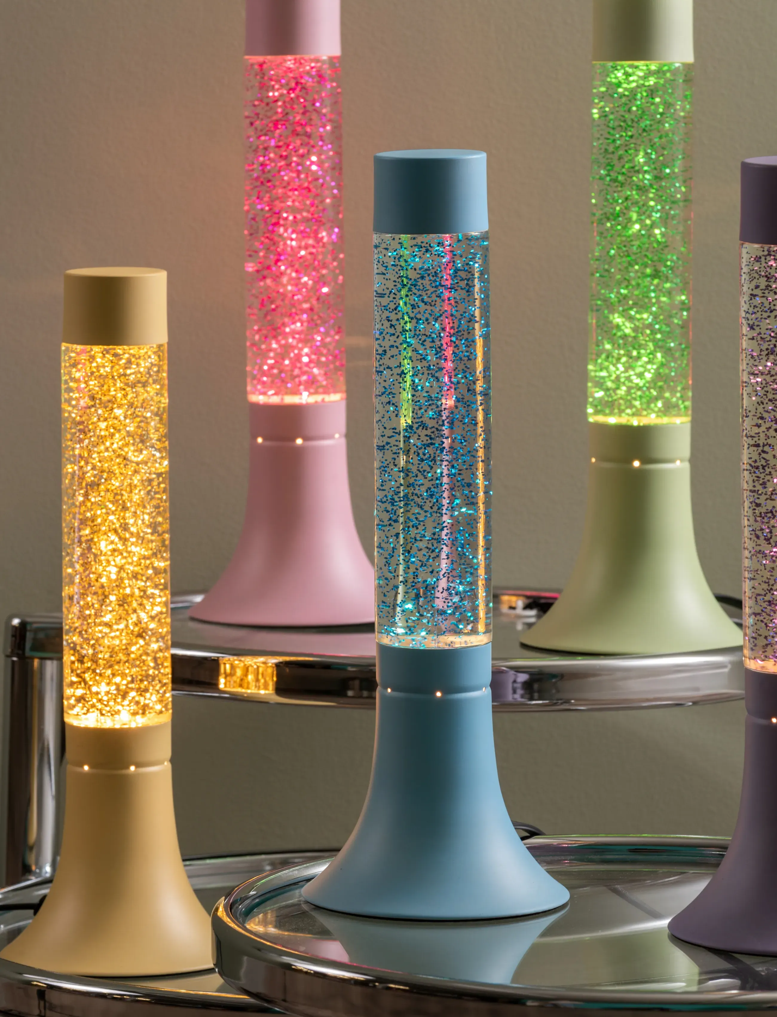 Leitmotiv Table Lamp Astro Glitter, H37.5 cm, Blue, Belysning > Bordlamper, Børn