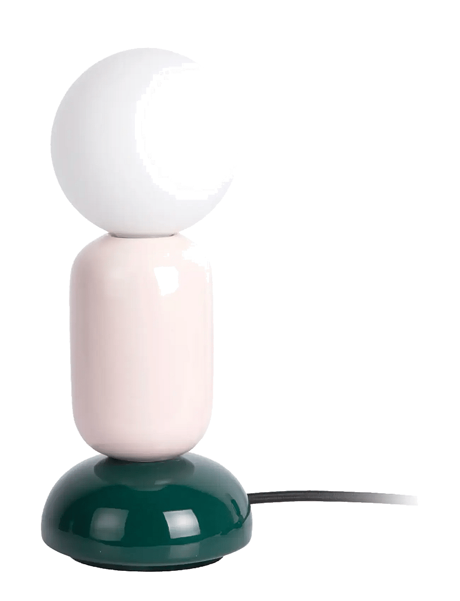 Leitmotiv - Table lamp Firenze Tube legion blue w. olive green - schreibtisch- & tischlampen - alpine green w. soft pink - 0