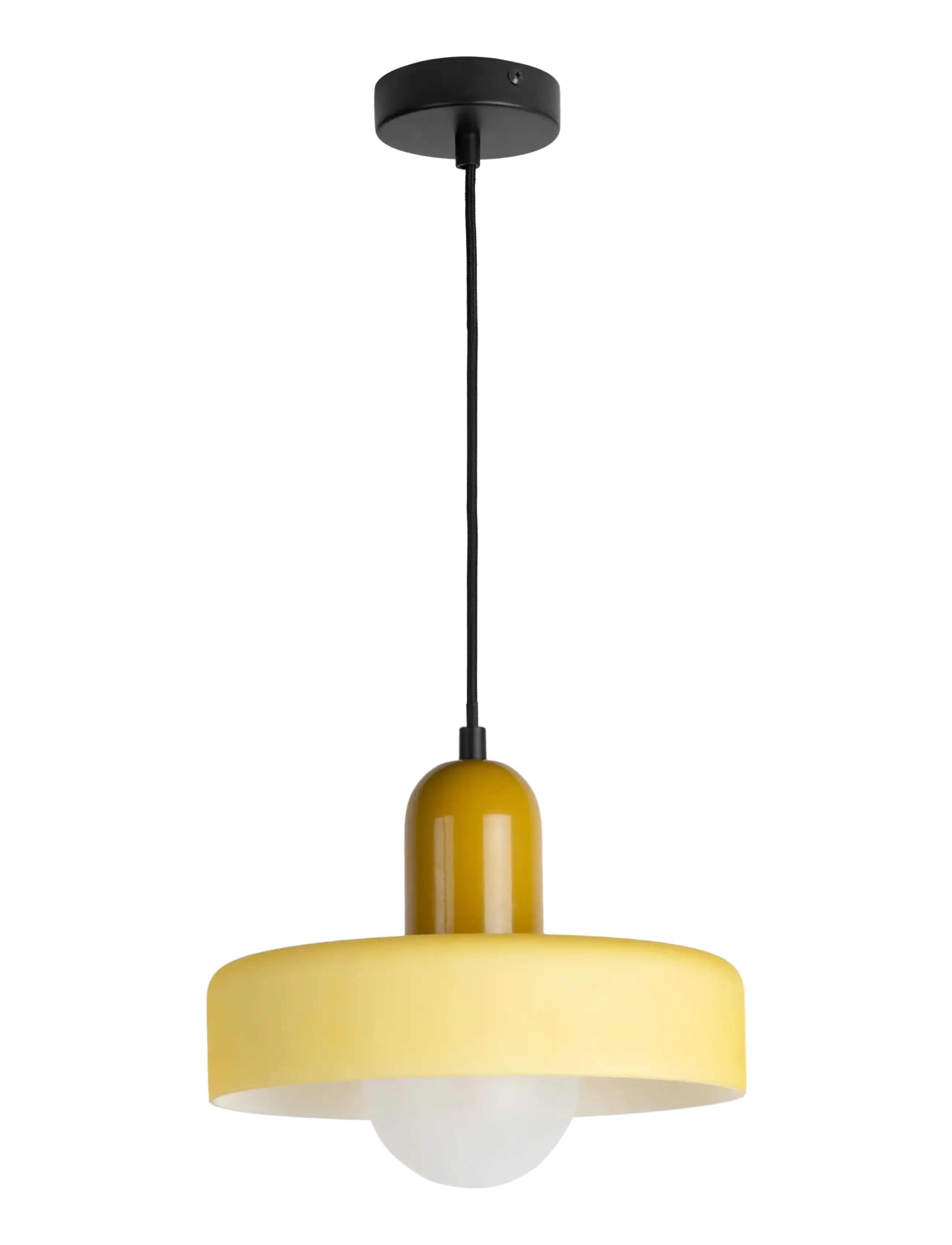 Leitmotiv - Pendant Lamp Opaco Grato - pendellampen - ochre yellow and soft yellow - 2