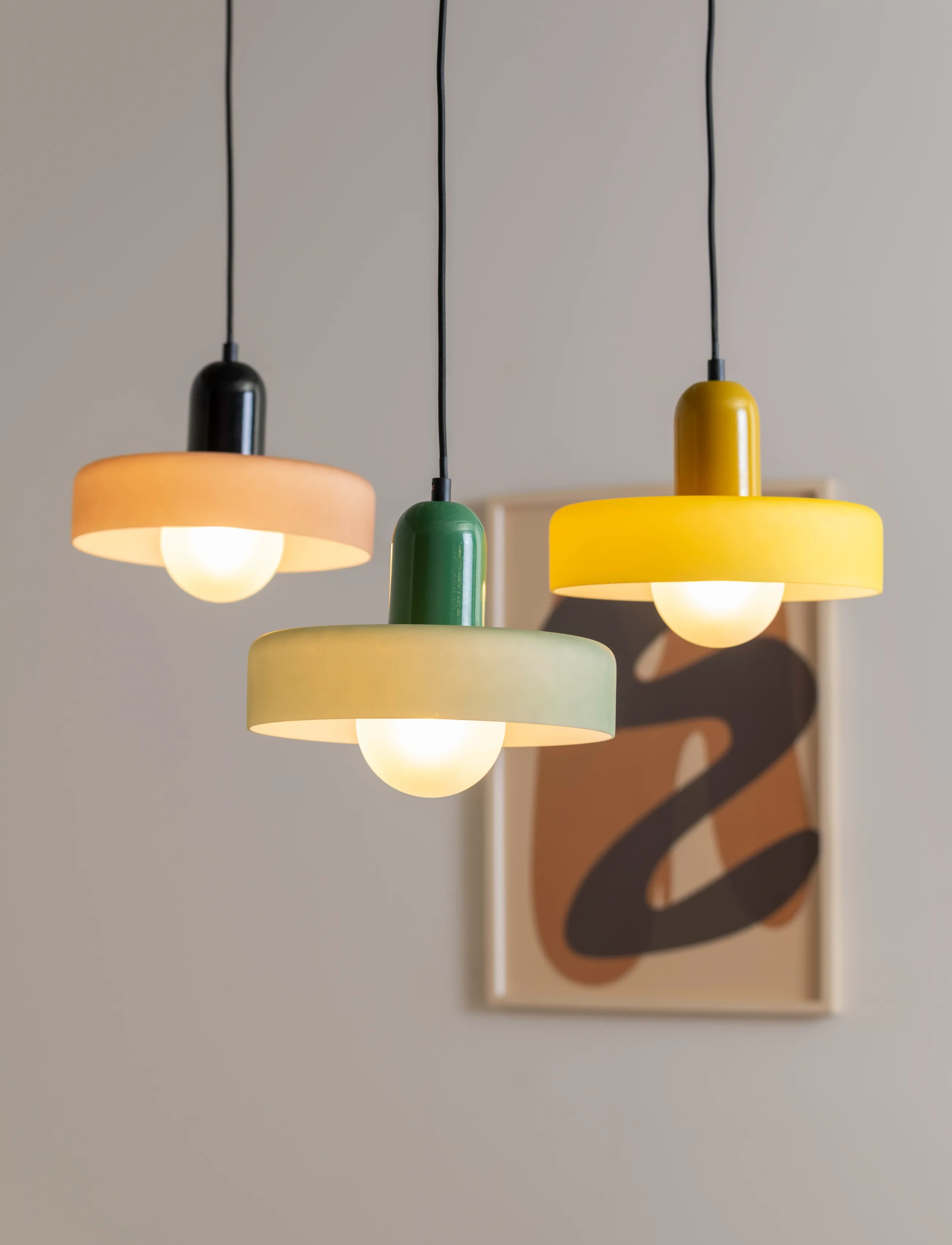 Leitmotiv Pendant Lamp Opaco Grato, H23 cm, Ceiling Lamps, Gelb - Homeware