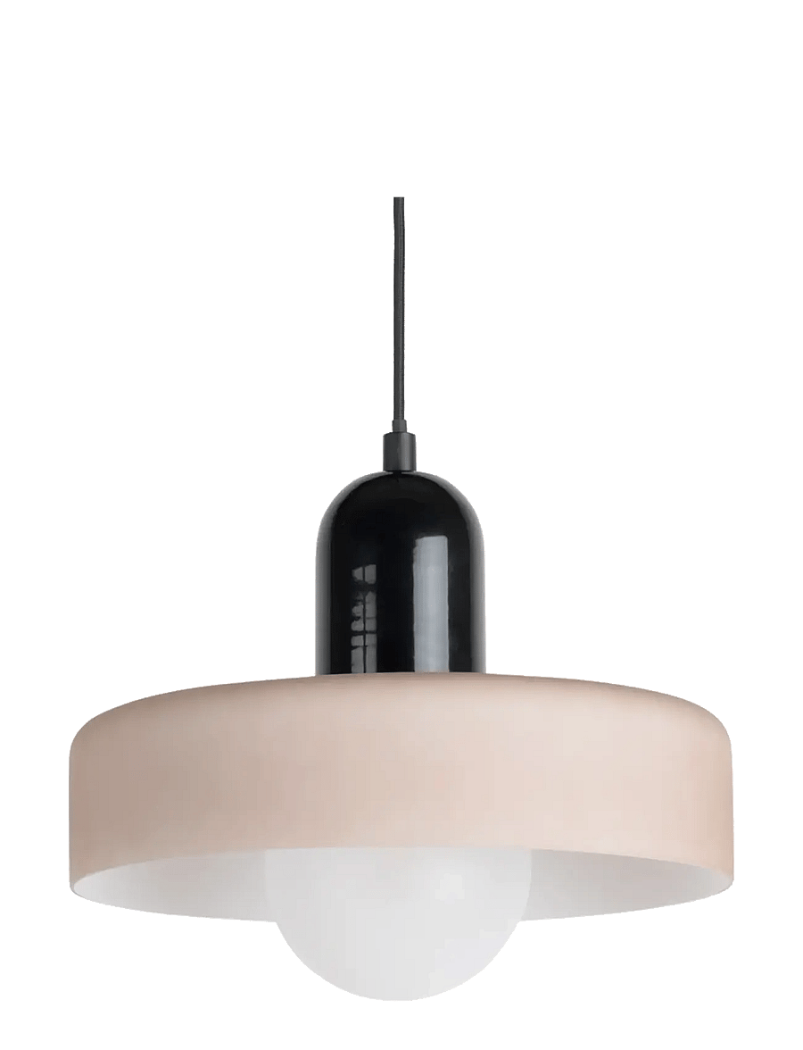 Leitmotiv - Pendant Lamp Opaco Grato - pendellampen - black and warm grey - 1
