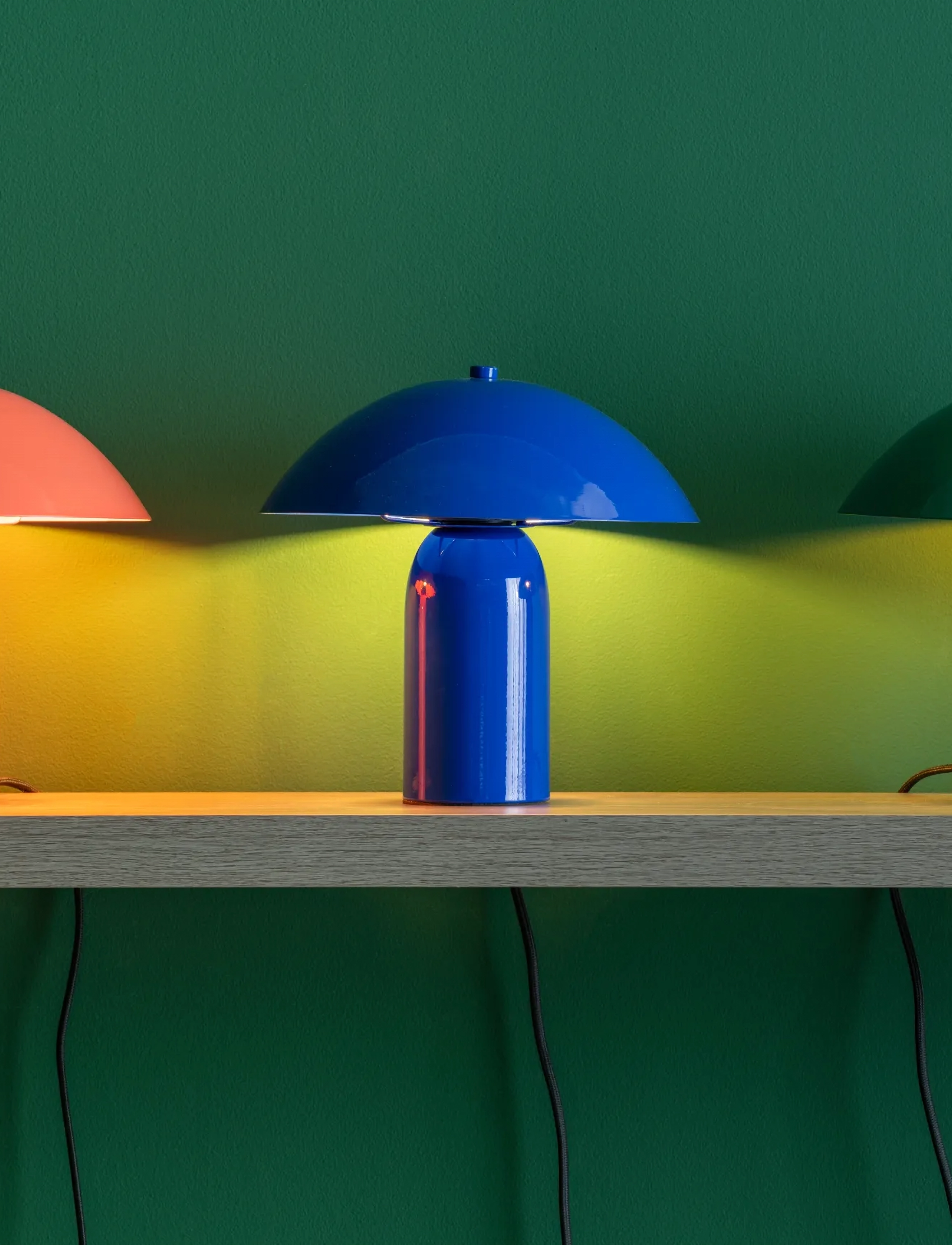Leitmotiv Table Lamp Asuto, H23.5 cm, Lamps, Blau - Homeware