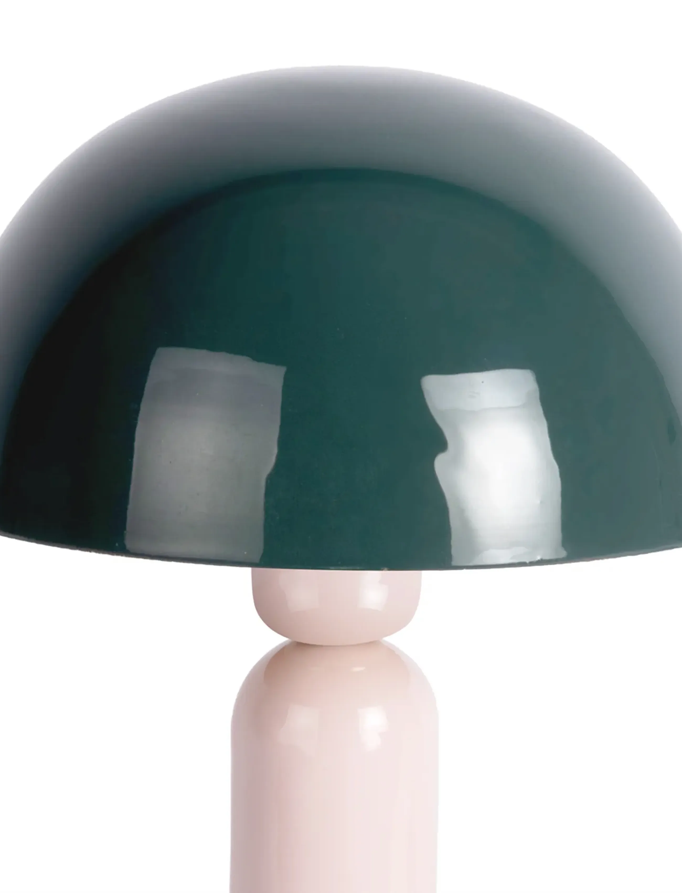 Leitmotiv - Table lamp Firenze round - schreibtisch- & tischlampen - alpine green w. soft pink - 1