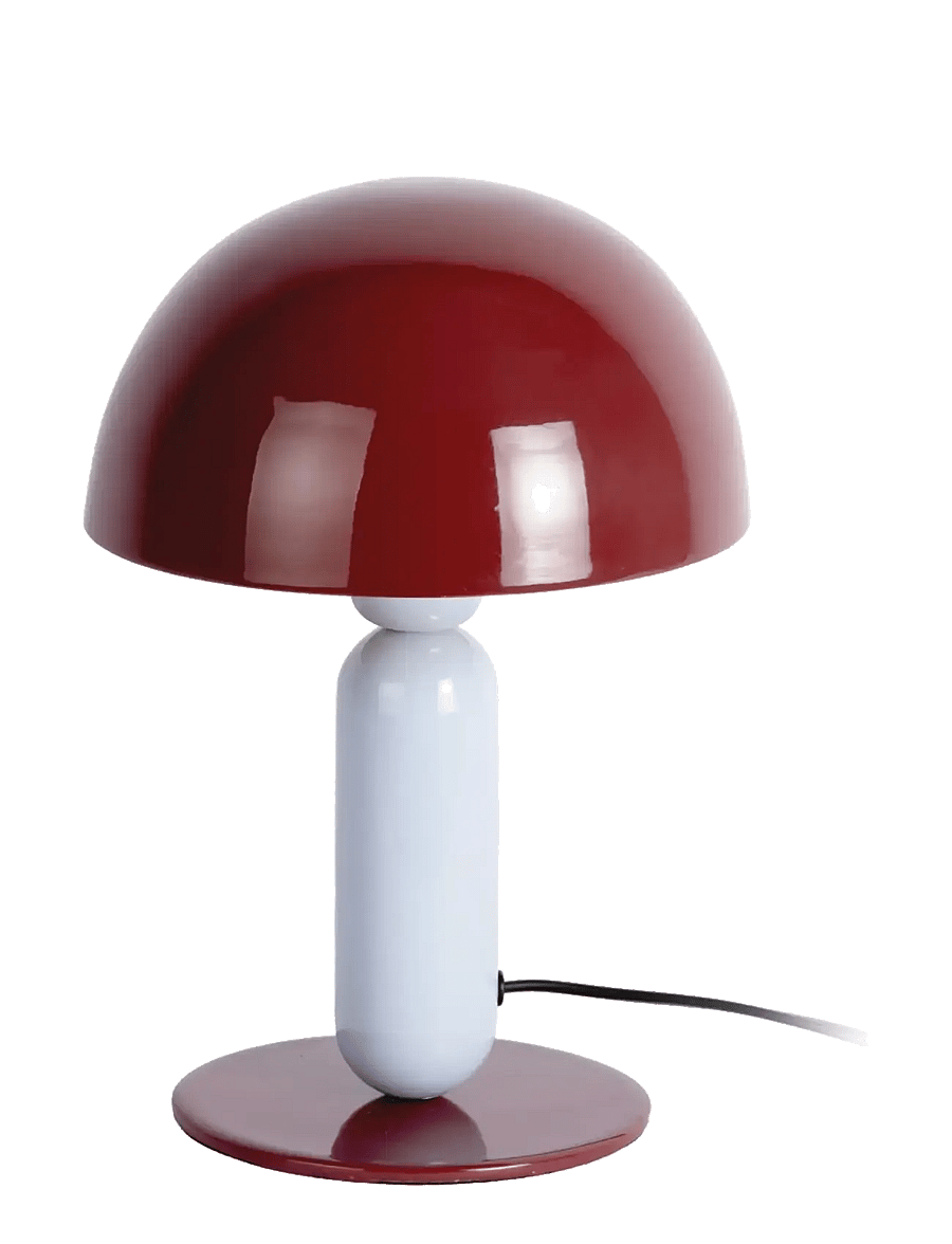 Leitmotiv - Table lamp Firenze round - laualambid - burgundy red w. sky blue - 1
