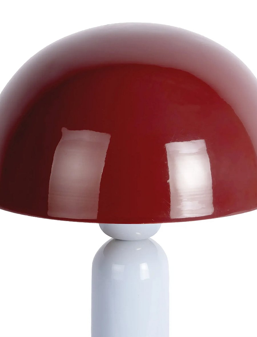 Leitmotiv - Table lamp Firenze round - laualambid - burgundy red w. sky blue - 2