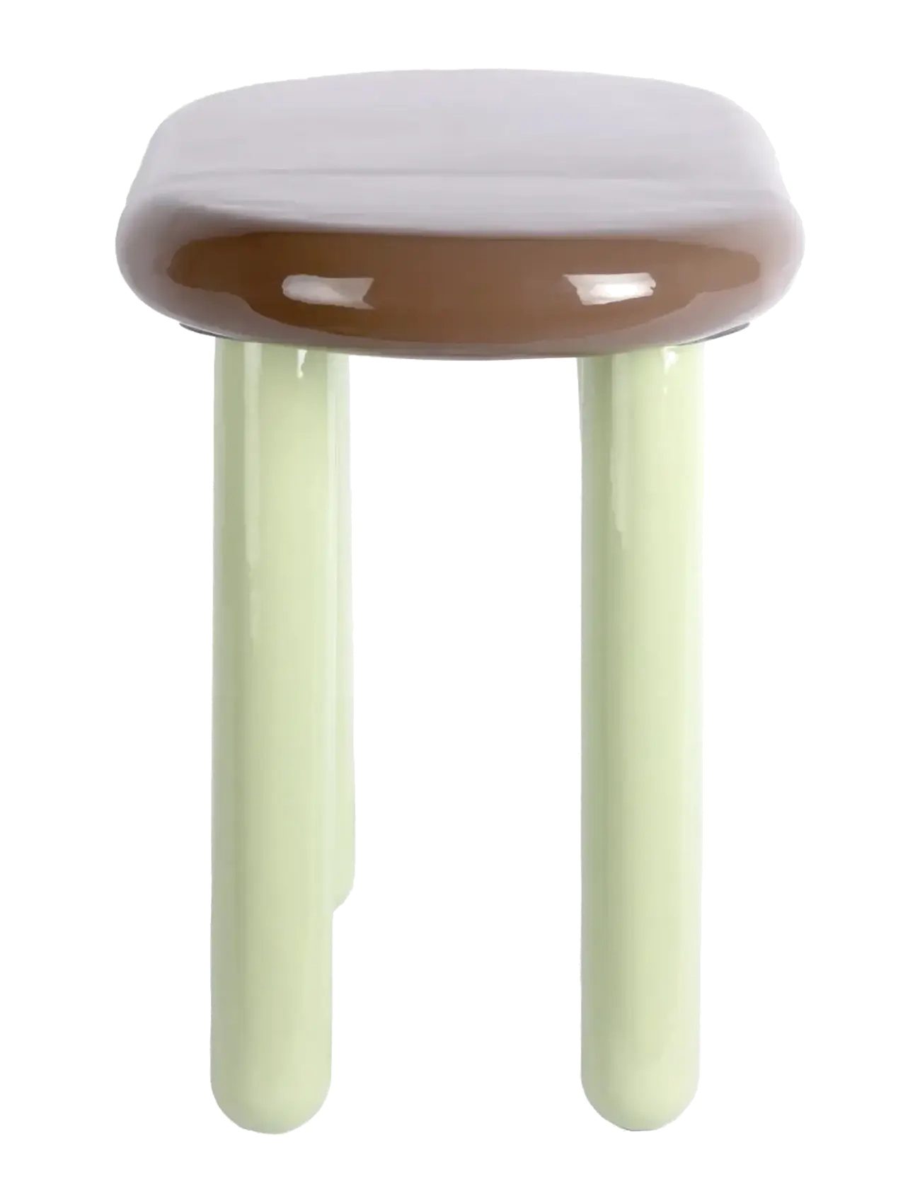 Leitmotiv - Side table Firenze oval - chocolate brown w. soft green - 2