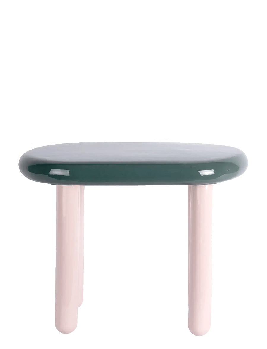 Leitmotiv - Side table Firenze oval - küljelauad ja väikesed lauad - alpine green w. soft pink - 1