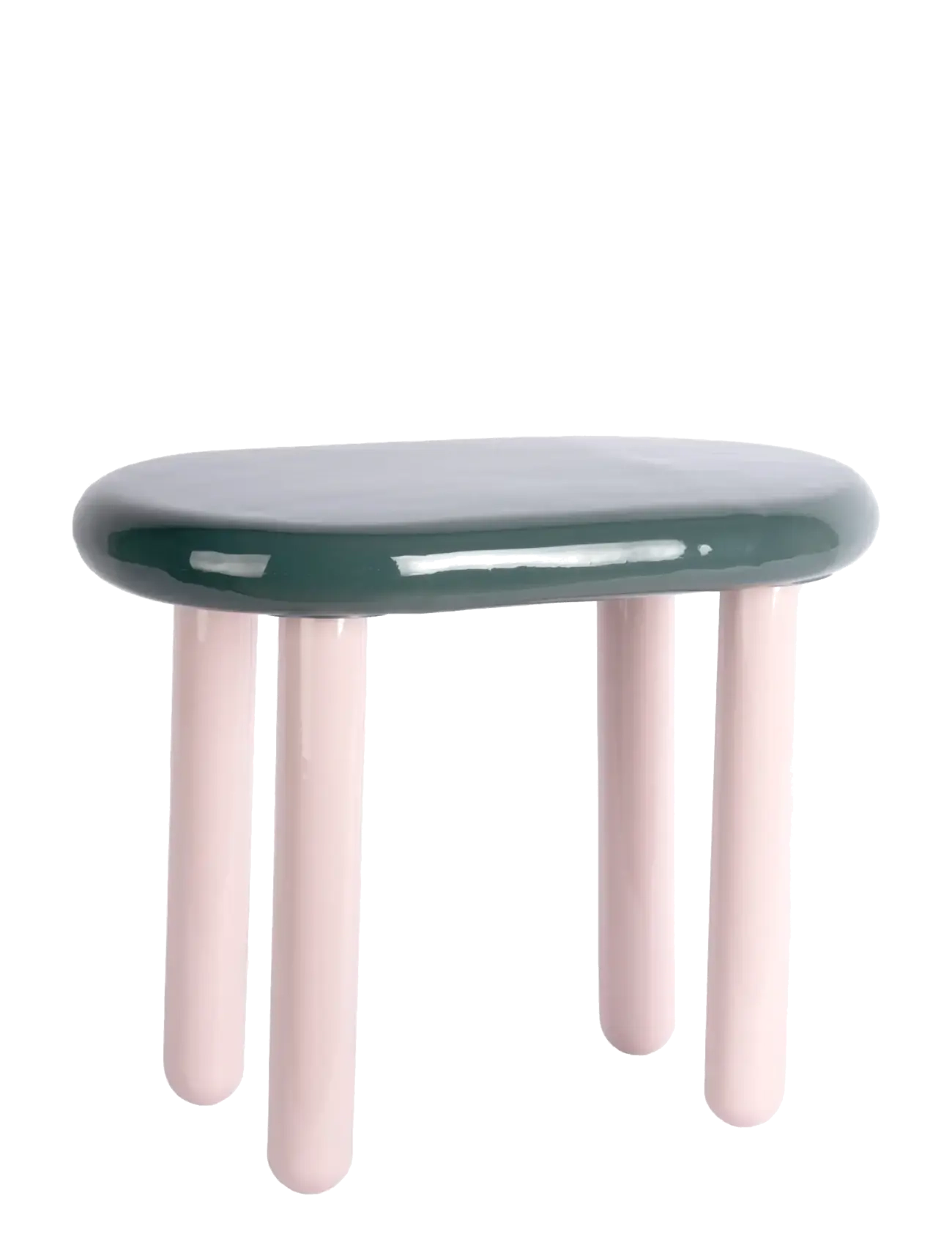 Leitmotiv - Side table Firenze oval - side tables & small tables - alpine green w. soft pink - 2