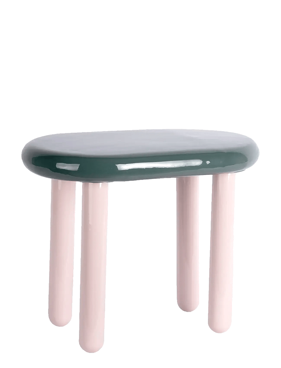 Leitmotiv - Side table Firenze oval - küljelauad ja väikesed lauad - alpine green w. soft pink - 2