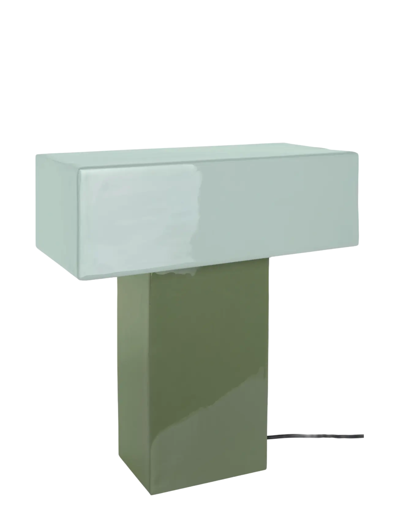 Leitmotiv Table Lamp Grato Recto - Beleuchtung - JUNGLE GREEN AND GRAYED JADE / green