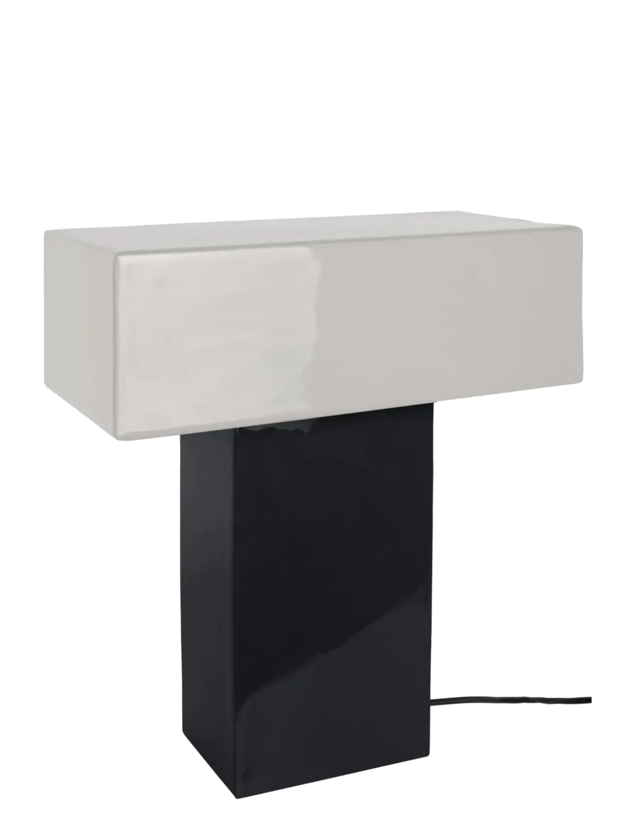 Leitmotiv Table Lamp Grato Recto, Bordlampe, Sort, Str: H35CM