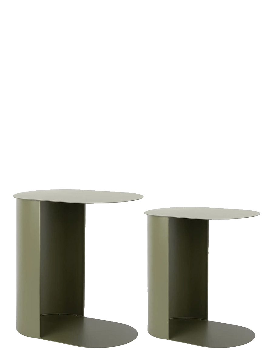 Leitmotiv - Side Table Set Riqueza Oval - beistelltische & kleine tische - green - 1