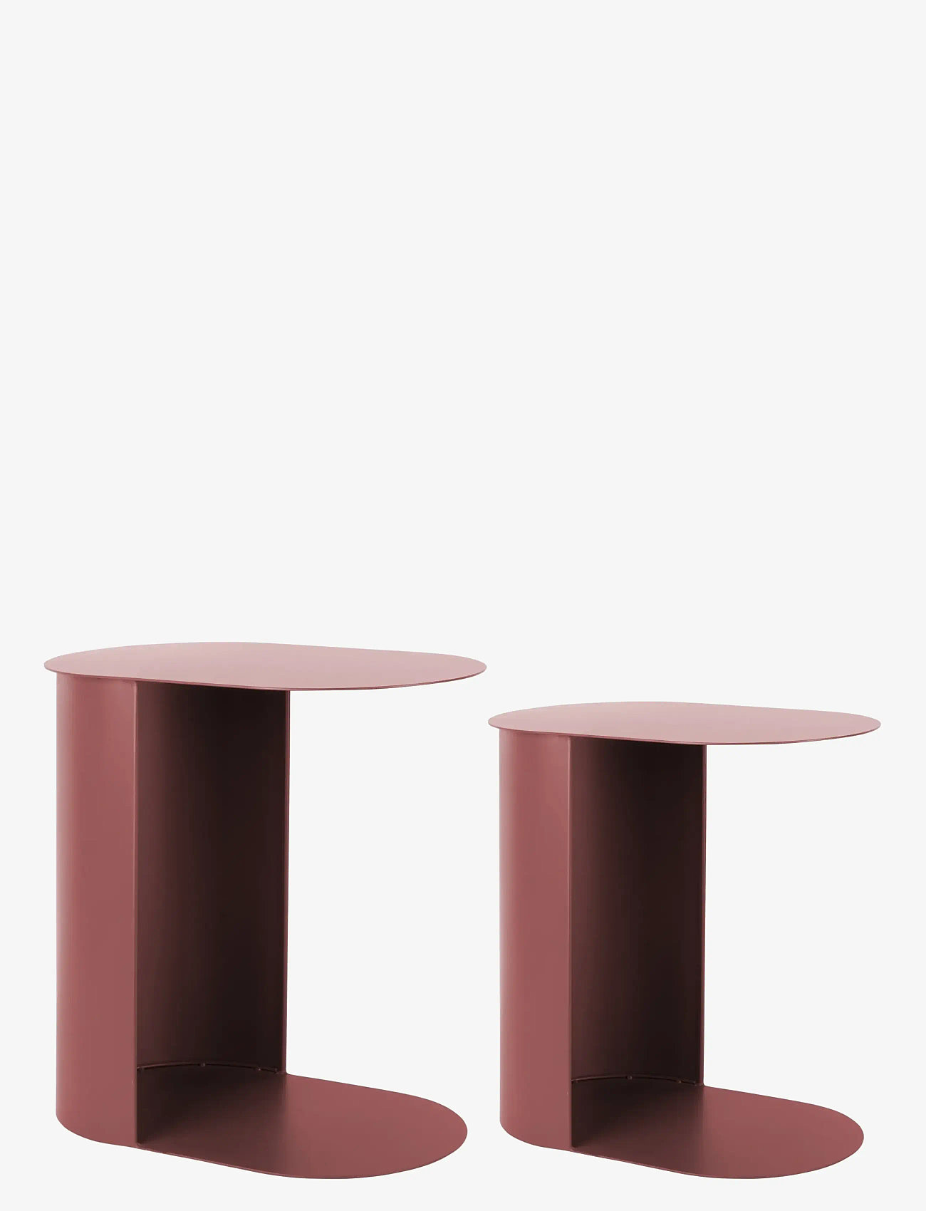 Leitmotiv - Side Table Set Riqueza Oval - sideborde og små borde - red - 1