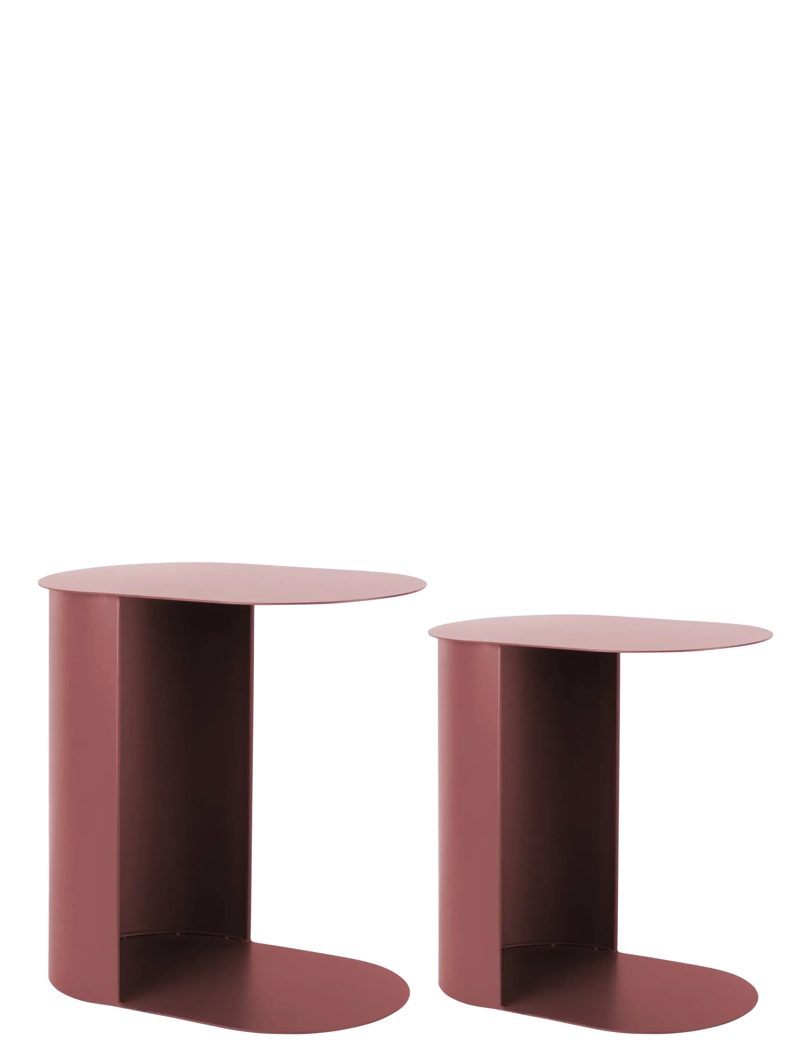 Leitmotiv Side Table Set Riqueza Oval - Huonekalut - RED / pink/rose