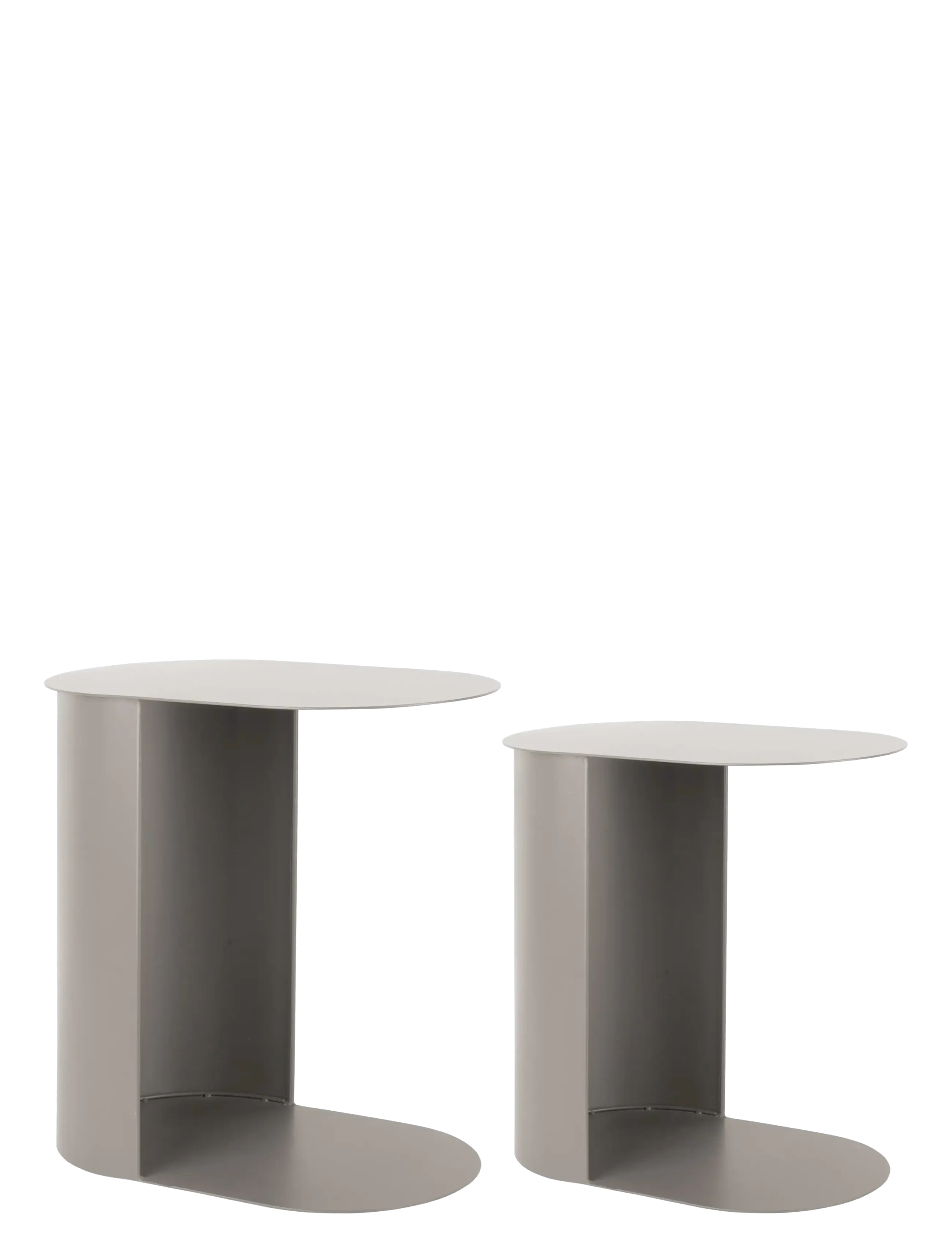 Leitmotiv Side Table Set Riqueza Oval - Side tables & small tables - GREY / grey