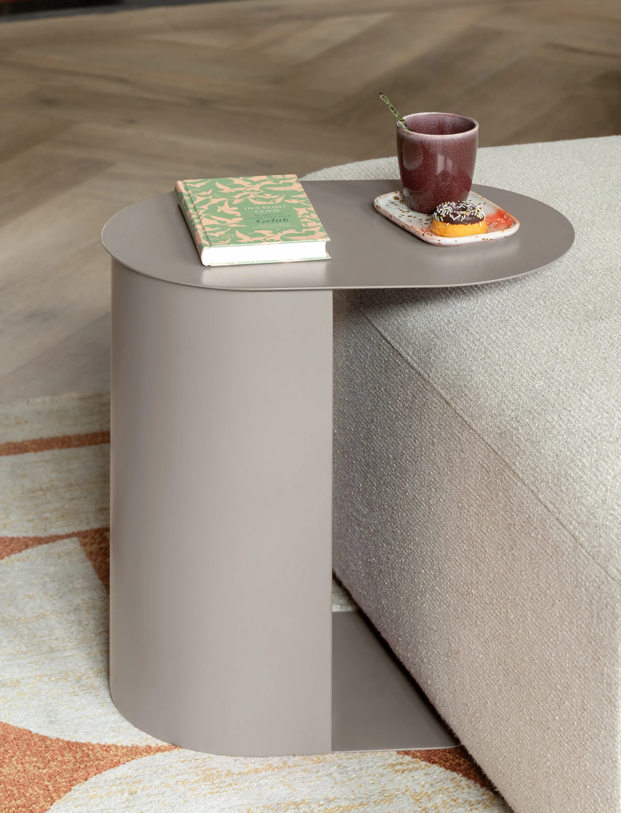 Leitmotiv Side Table Set Riqueza Oval,,,Grau Gr.H:48CM;40CM
