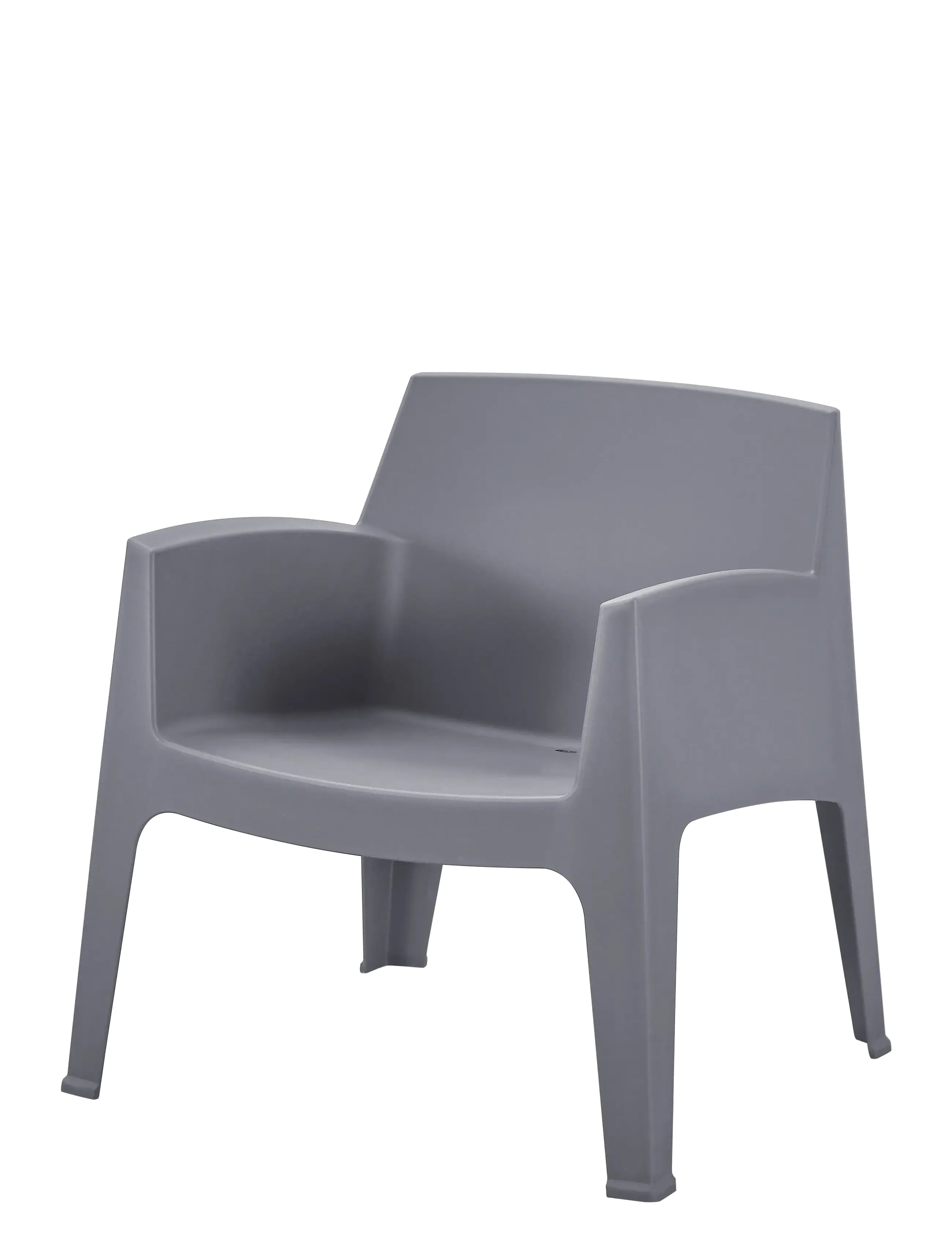 Leitmotiv Lounge Chair Recreo, H74 cm, Grey, Stole Og Skamler > Stole, Unisex