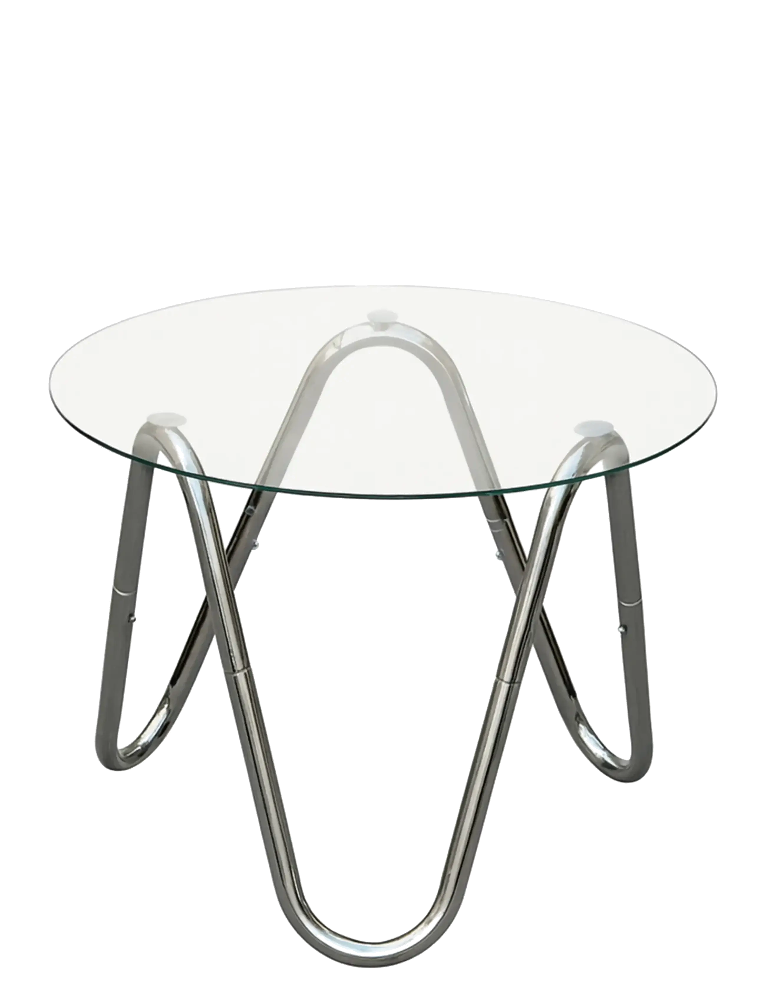 Leitmotiv Side Tabel Ventana Round, Sidebord og lille bord, Sølv, Str: Ø 50 CM