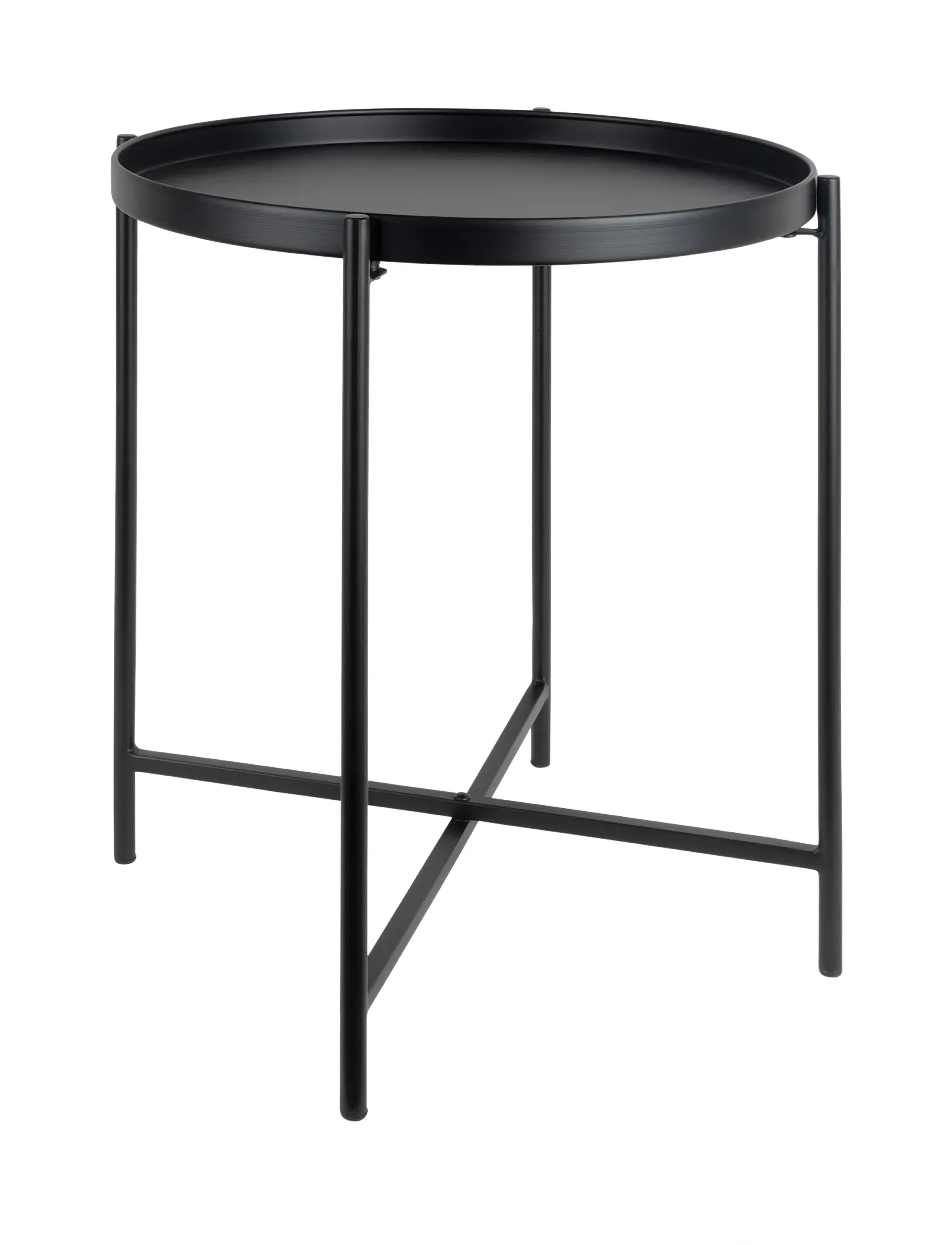 Leitmotiv Side Table Meseta, H49 cm, Tables, Schwarz - Tables & Small Homeware