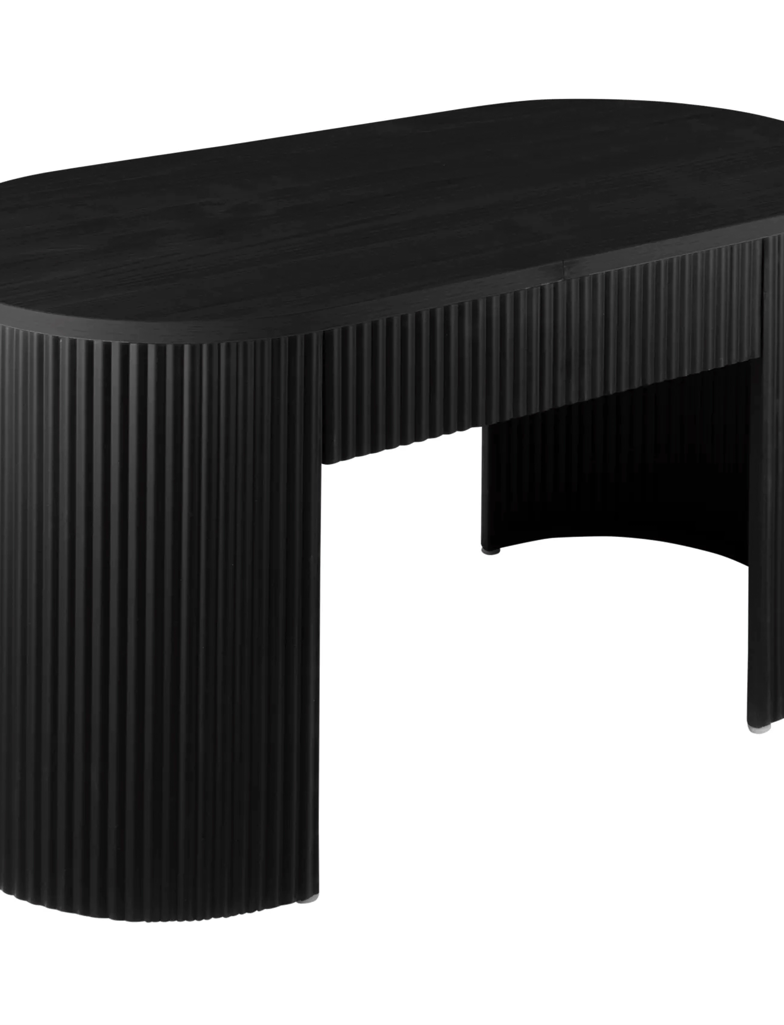 Leitmotiv Bench Estriado, H42 cm, Chairs & Stools, Schwarz - Stools Benches, Homeware