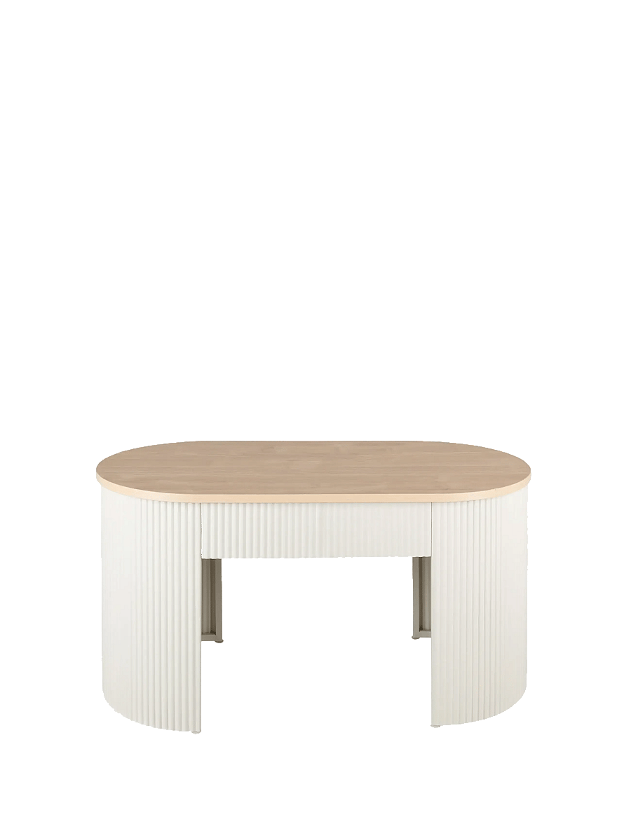 Leitmotiv - Bench Estriado - stühle & hocker - warm grey - 0