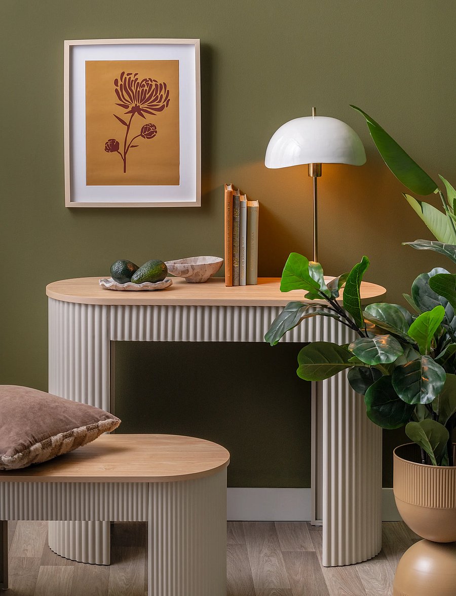 Leitmotiv - Bench Estriado - stühle & hocker - warm grey - 5