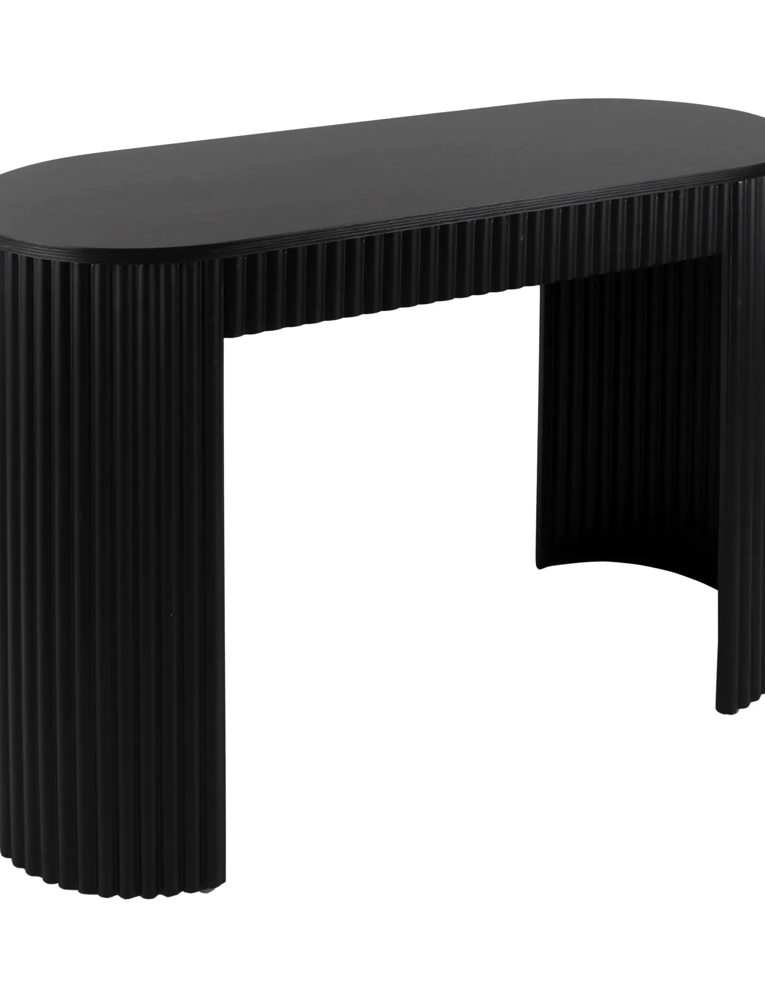 Leitmotiv Console Table Estriado, H76.5 cm, Chairs & Stools, Schwarz - Stools Benches, Homeware