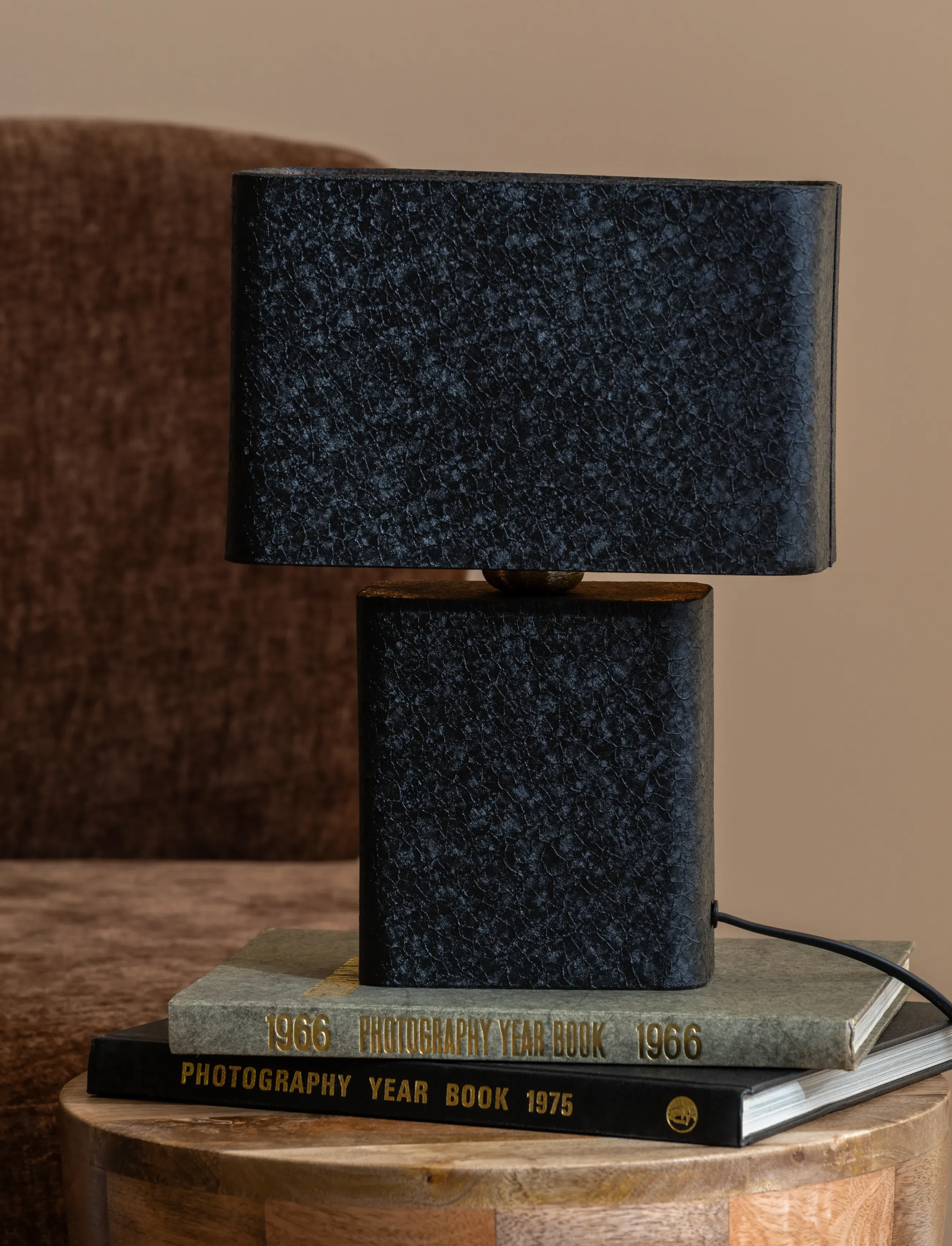 Leitmotiv Table Lamp Boaz Recto, H33 cm, Black, Lamper > Bordlamper, Unisex