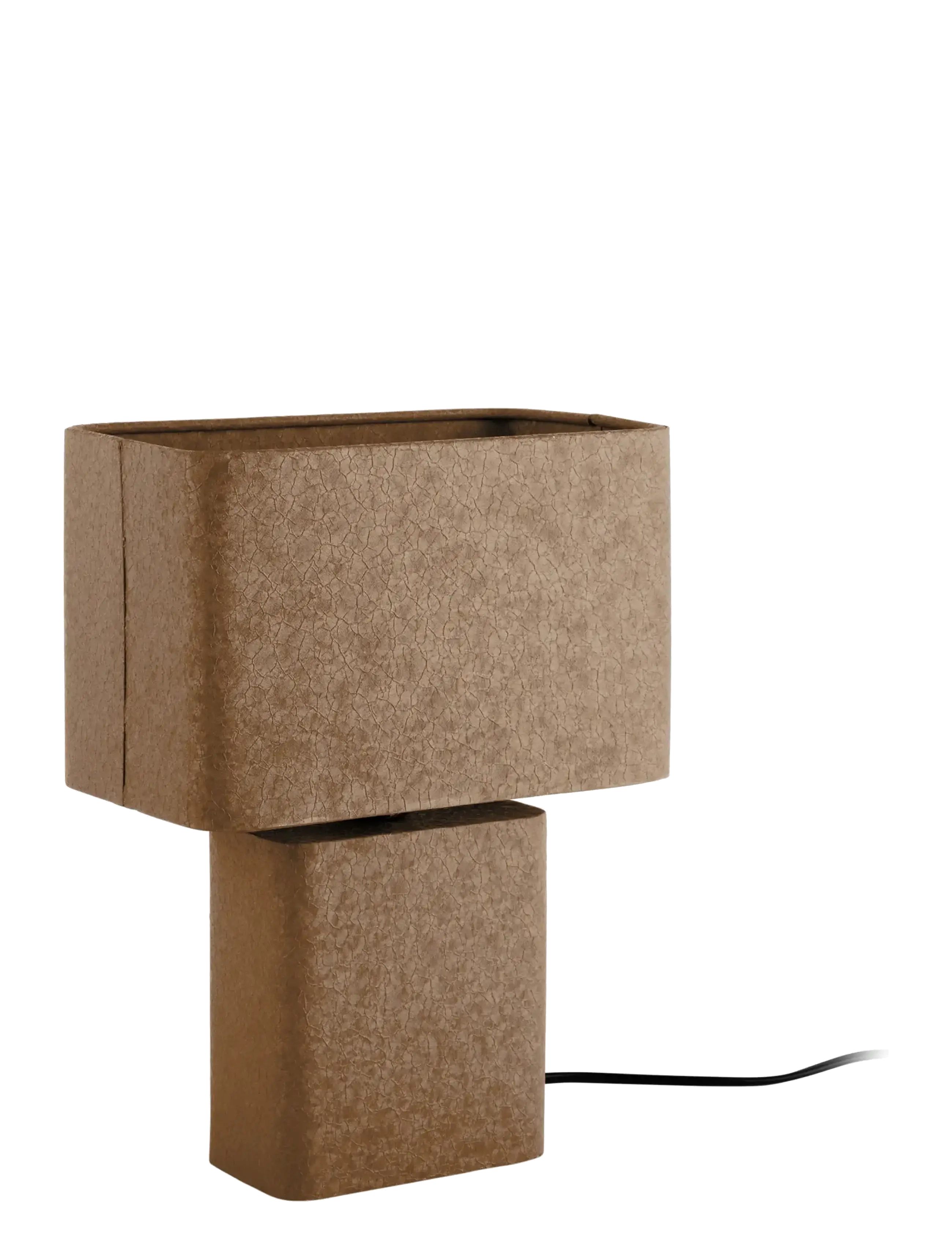 Leitmotiv Table Lamp Boaz Recto, H33 cm, Brown, Lamper > Bordlamper, Unisex