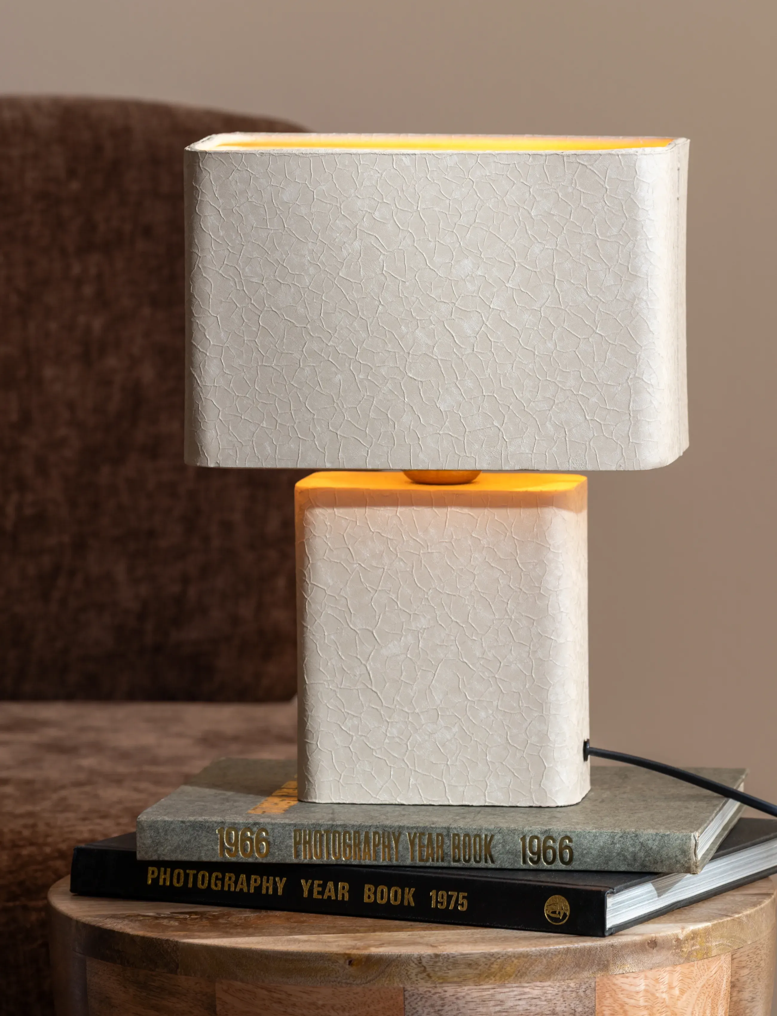 Leitmotiv Table Lamp Boaz Recto, H33 cm, Grey, Lamper > Bordlamper, Unisex